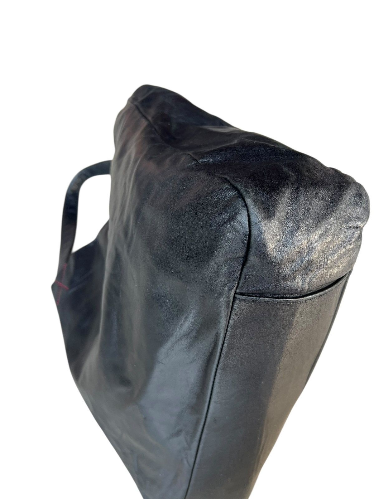 Leather B. Stuff Japan Patina Black Leather Tote Bag Size ONE SIZE - 17 Thumbnail
