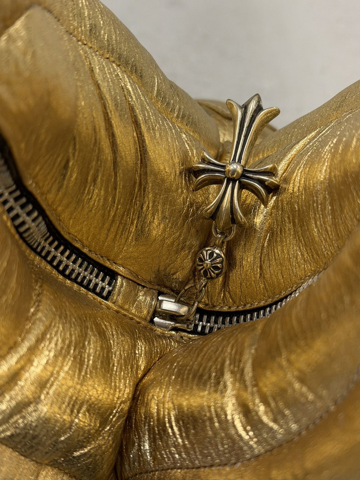 Chrome Hearts Chrome Hearts XL Plus Pillow Cushion Gold Leather 925 Cross Size ONE SIZE - 8 Thumbnail