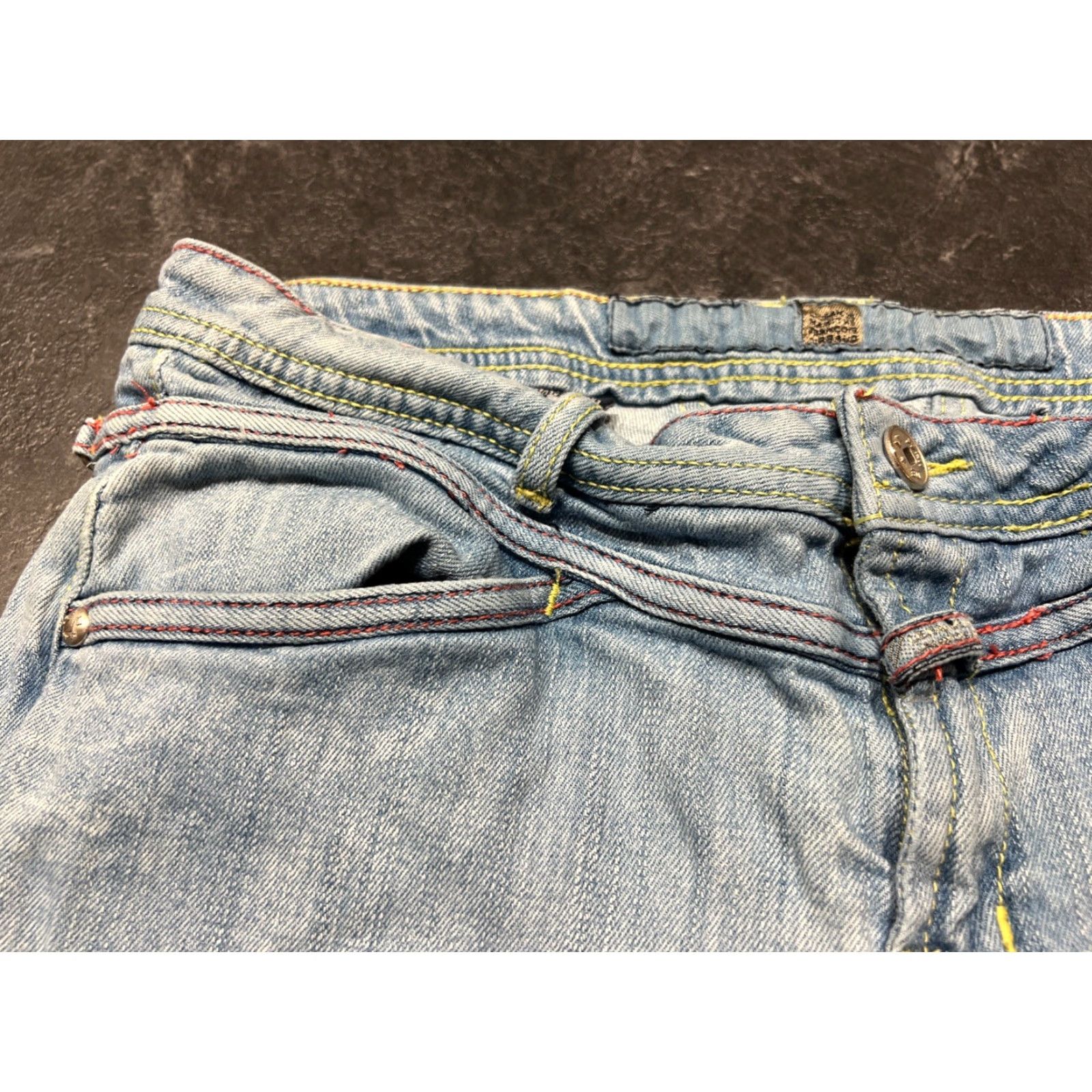 Vintage VINTAGE Girbaud Women's Jeans Flared Low Rise Size 28 Blue Regular Denim Rare Size 28" / US 6 / IT 42 - 3 Thumbnail