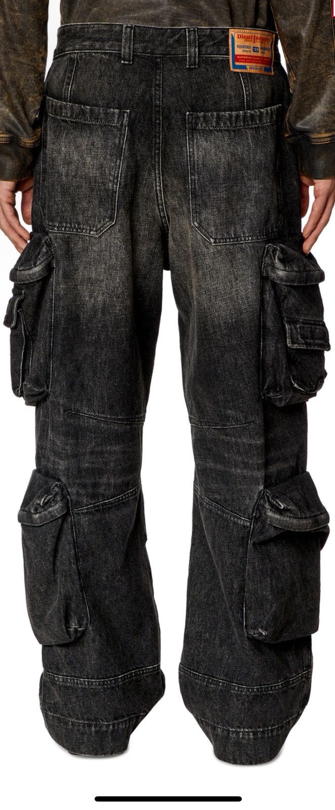 Diesel Relaxed Jeans D-Fish 0ghaa Size US 34 / EU 50 - 4 Thumbnail