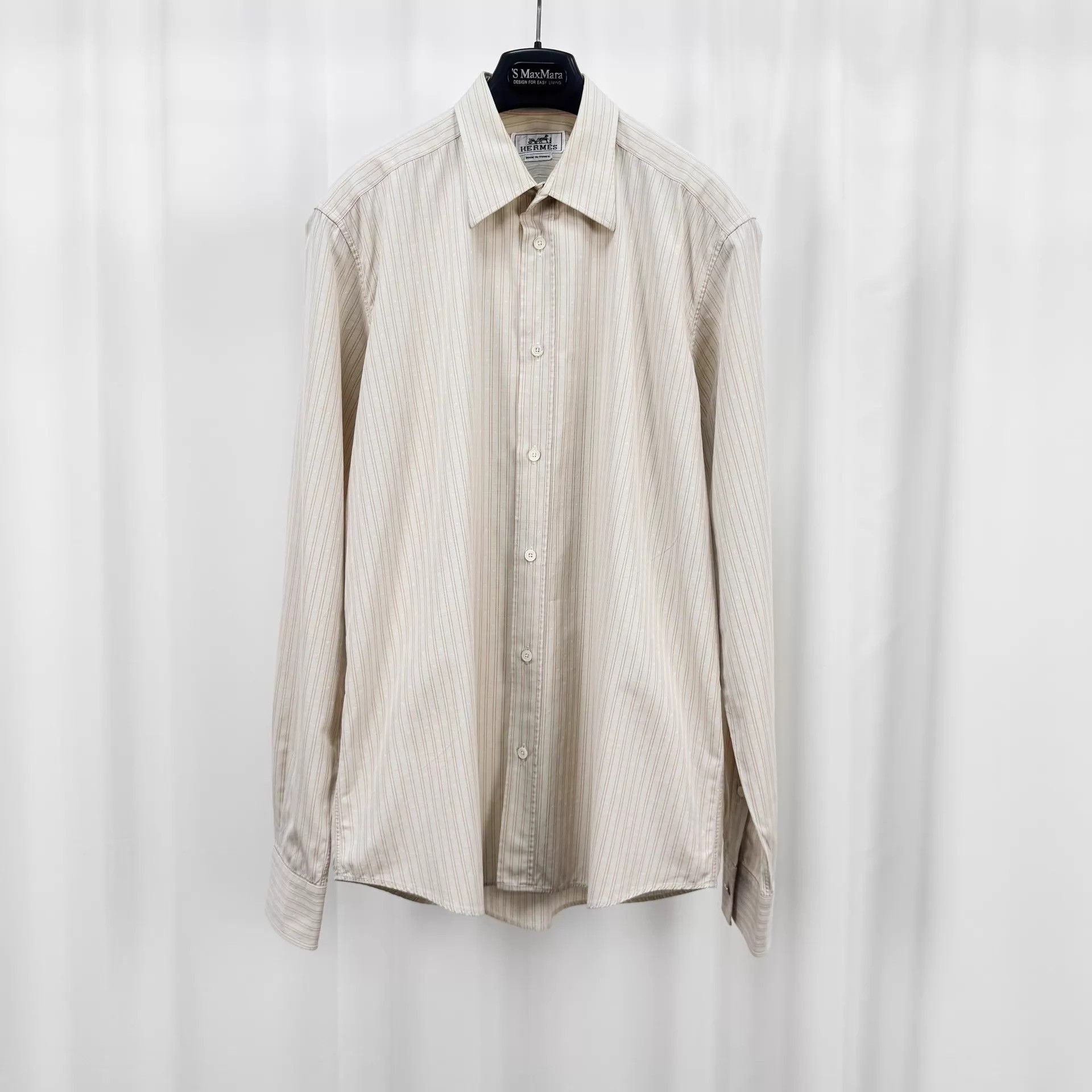 Hermes Hermes Subtle H Allover Stripe Shirt 40 98 New Size US M / EU 48-50 / 2 - 1 Thumbnail