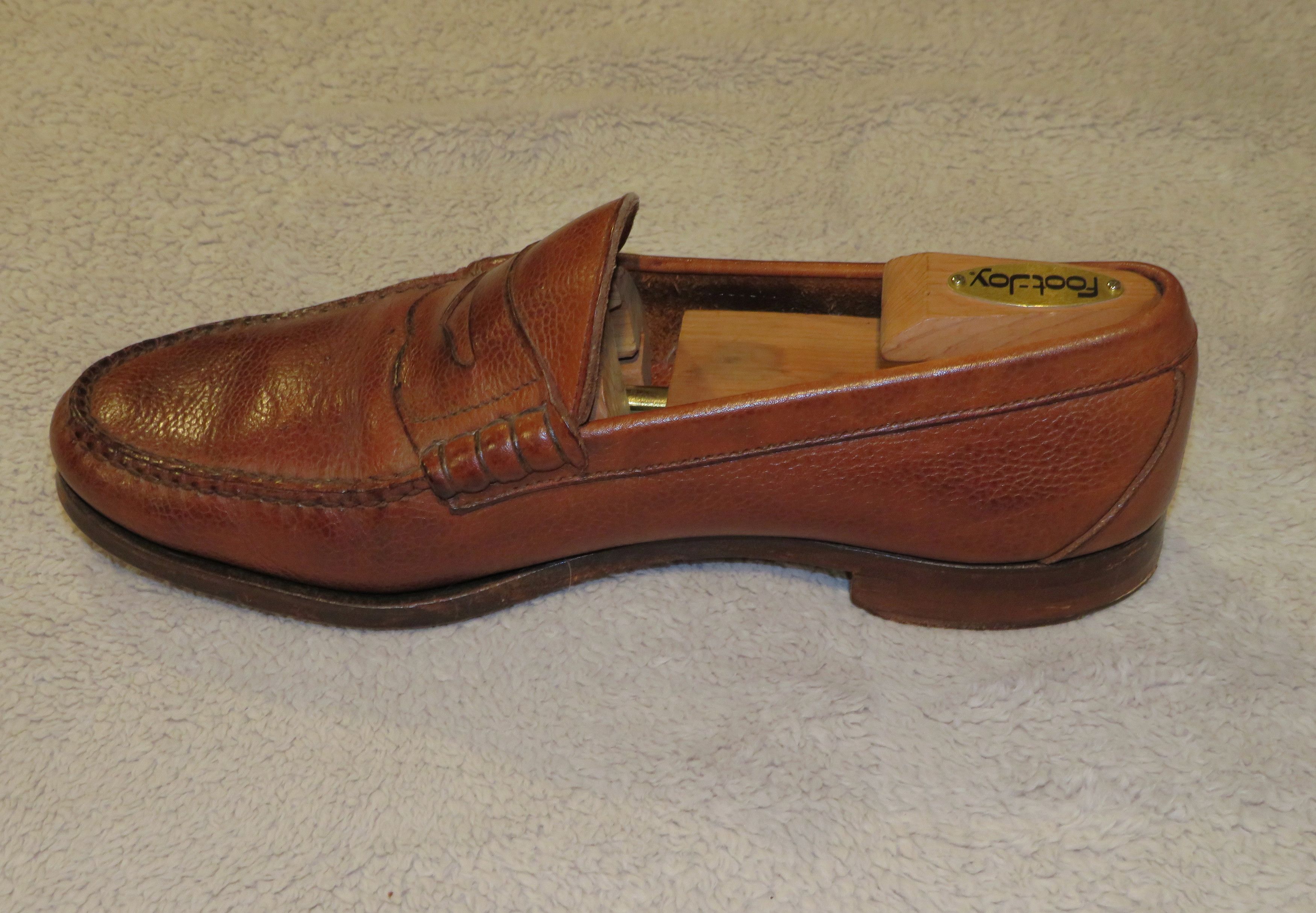 Paul Stuart Designed by Edward Green Brown Grain Leather Moccasins 10.5M Size US 10.5 / EU 43-44 - 3 Thumbnail