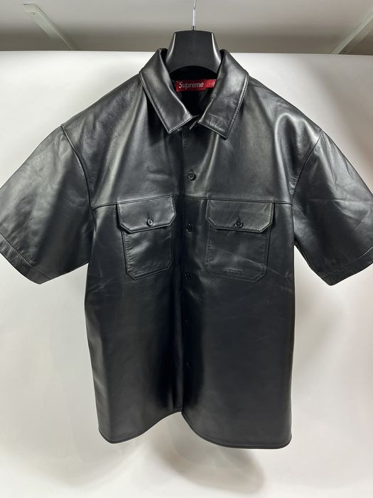 Supreme LEATHER SHIRT | Grailed