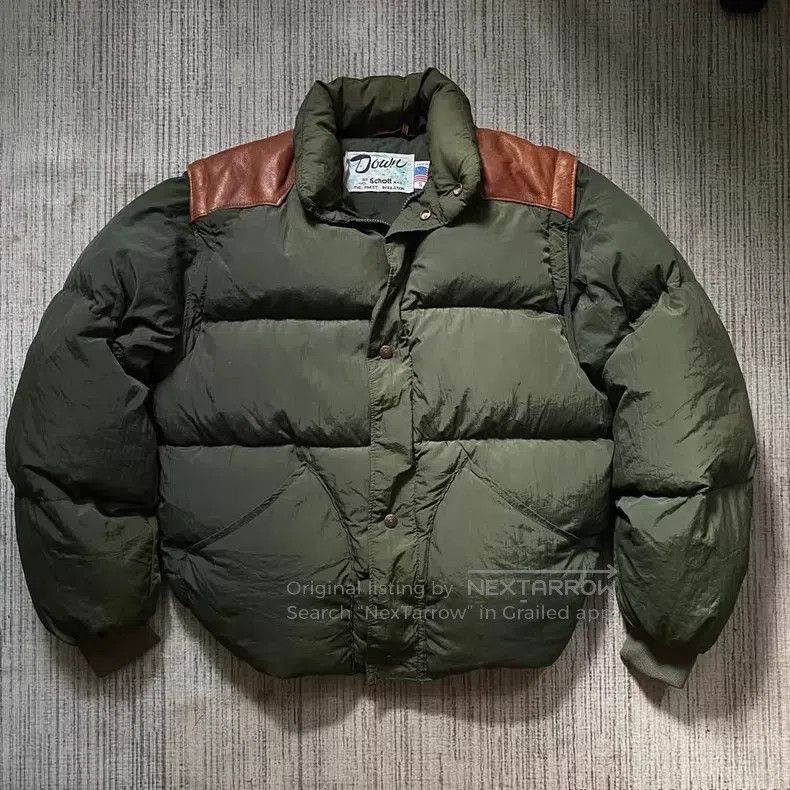 Schott Schott Leather down jacket Size US S / EU 44-46 / 1 - 1 Thumbnail
