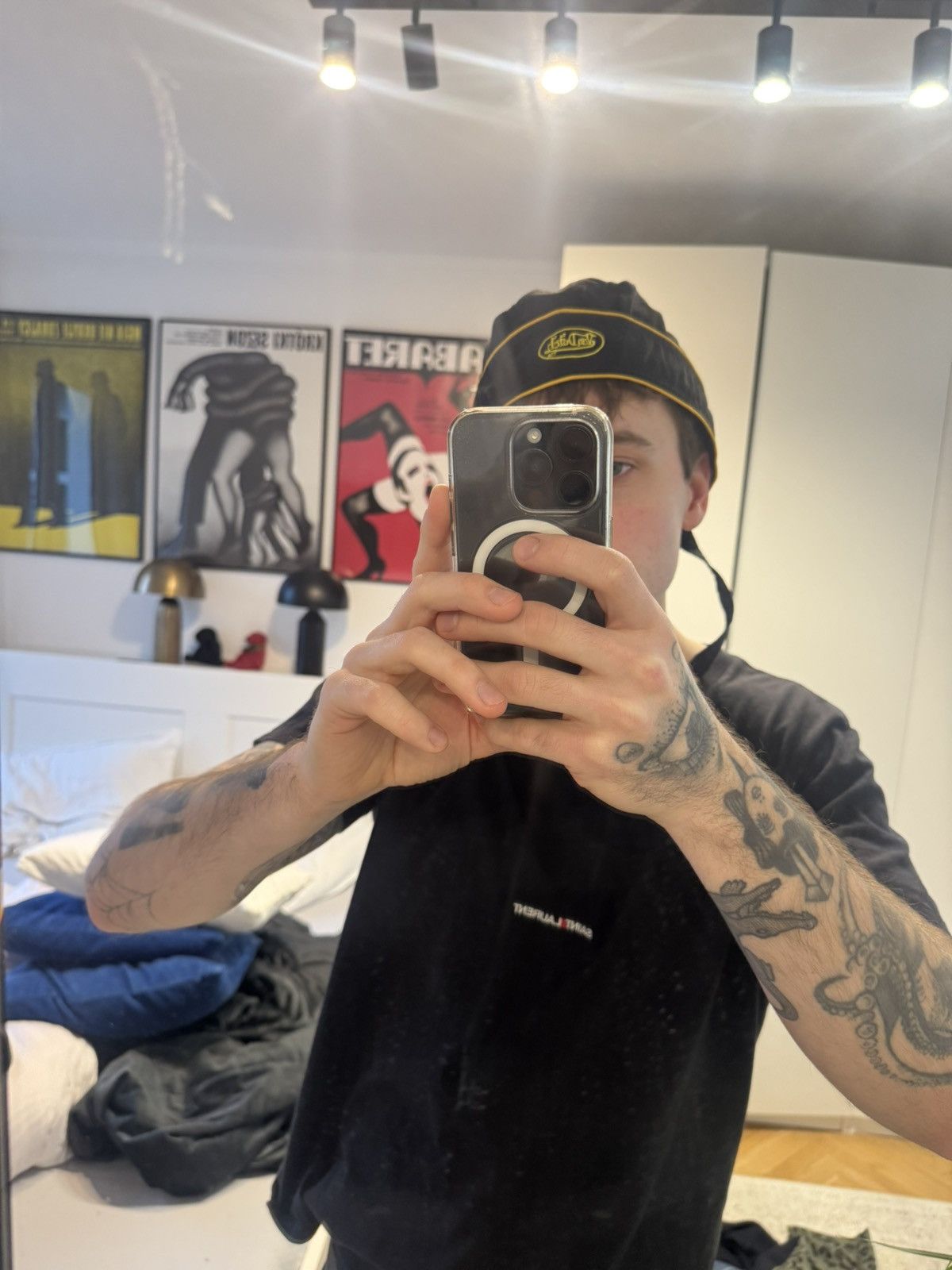 Von Dutch Vintage Von Dutch Durag Hat Ultra Rare Avant Garde Cap Black Size ONE SIZE - 4 Thumbnail