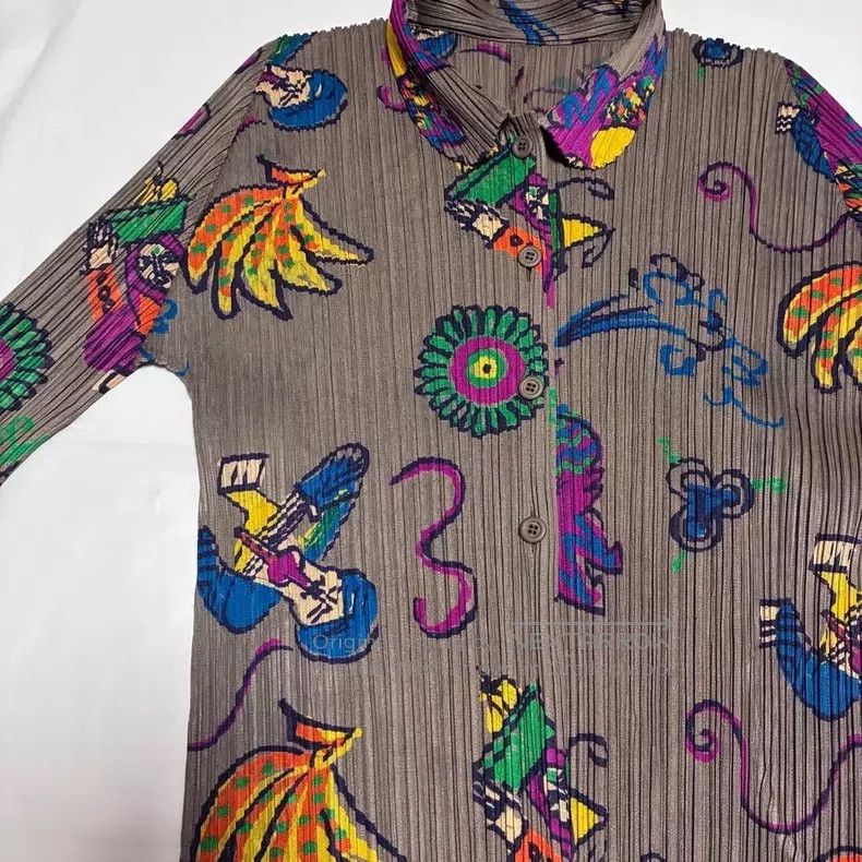 Issey Miyake Issey Miyake Lion Printed Long Sleeve Top Size L / US 10 / IT 46 - 4 Thumbnail
