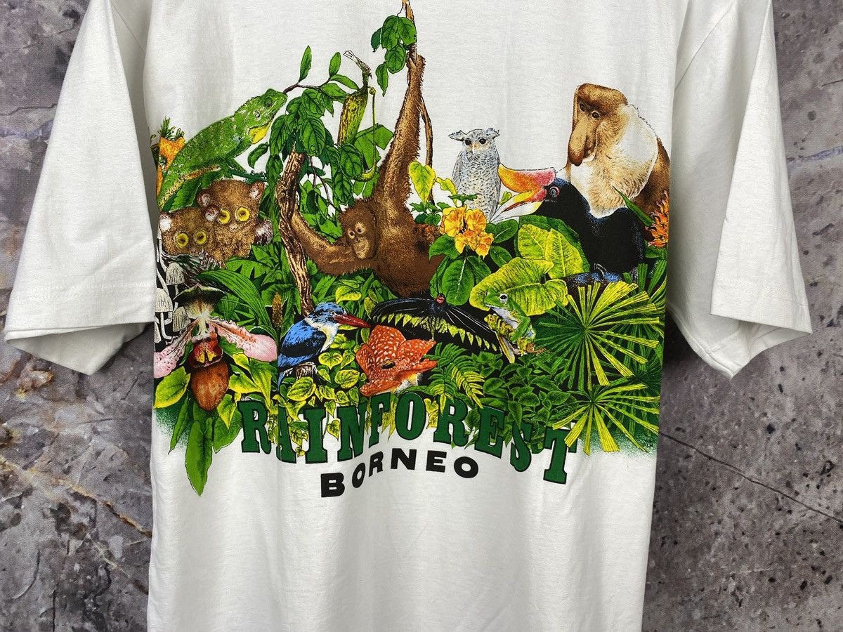 Vintage Men’s Rainforest Borneo T-Shirt Animals Size XXL Size US XXL / EU 58 / 5 - 16 Thumbnail