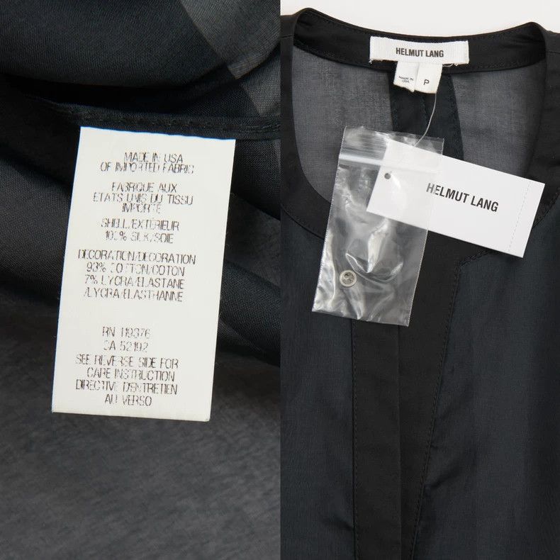 Helmut Lang HELMUT LANG sizeP Black silk crepe edged sleeveless vest Size M / US 6-8 / IT 42-44 - 9 Thumbnail