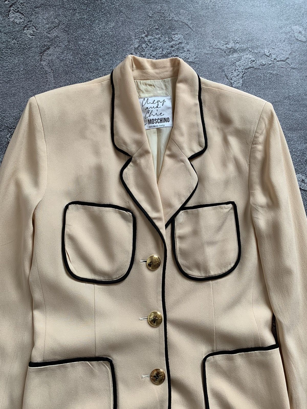 Designer × Moschino × Vintage VTG 1980’s Moschino Cheap & Chic Cream Suit Women’s 42 size Size L / US 10 / IT 46 - 11 Thumbnail