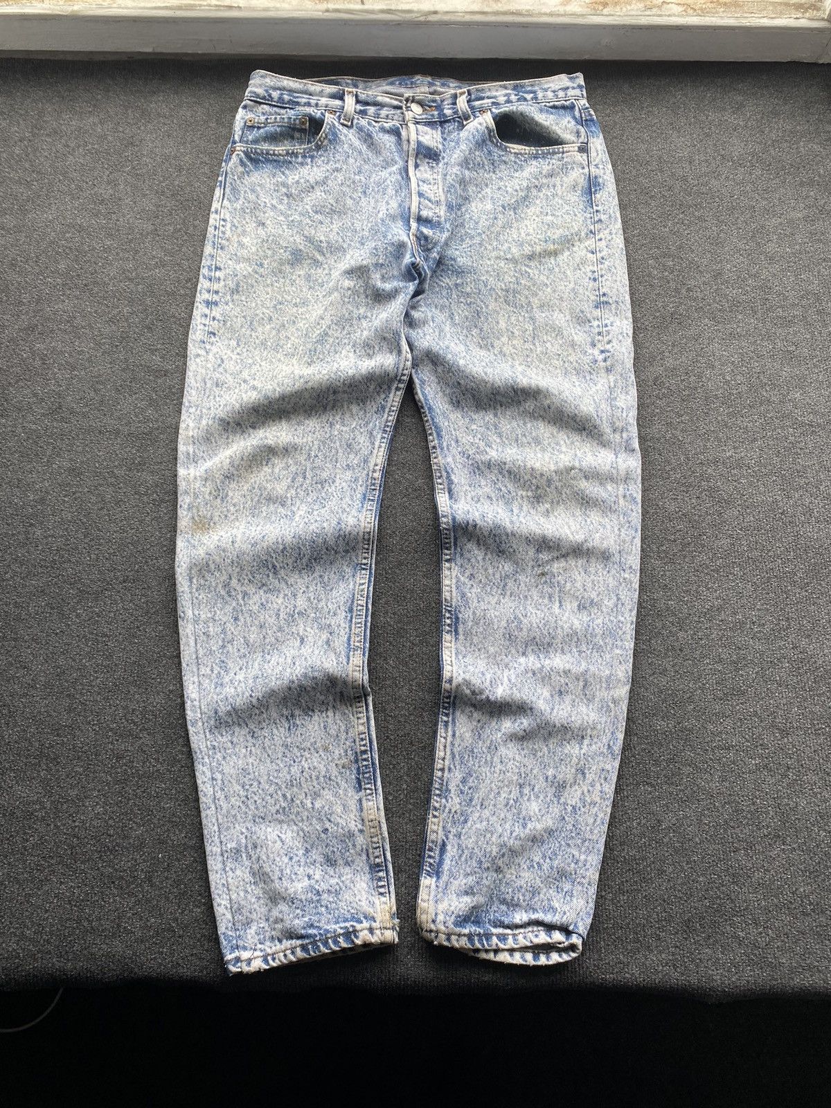 Levi's Vintage Clothing 🔥Vntg Lvc Levis 501 cow pattern washed jeans rare Size US 36 / EU 52 - 1 Thumbnail