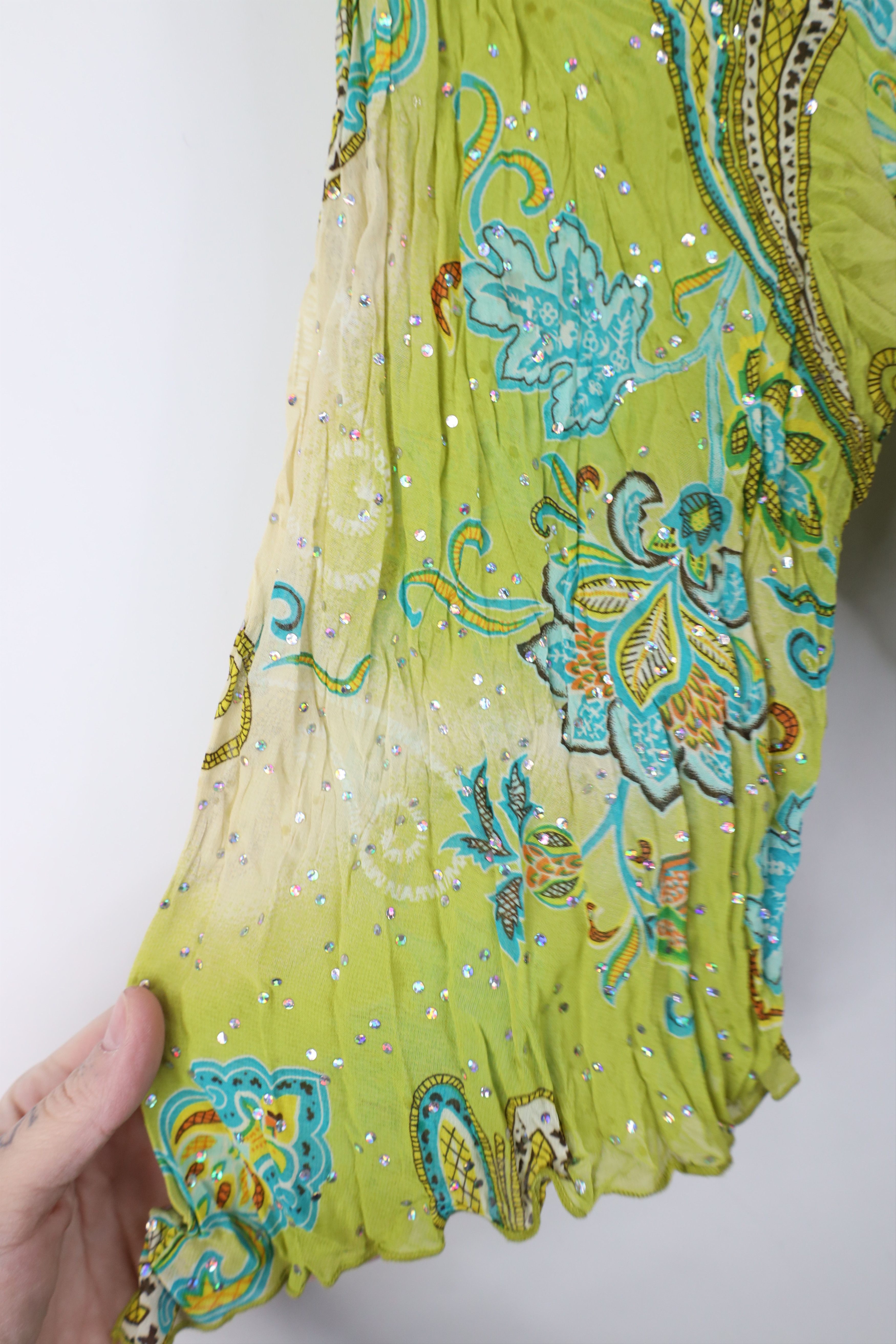 Vintage Vintage 90s Y2K Streetwear Bella Fairy Flower Sequin Shirt Size M / US 6-8 / IT 42-44 - 5 Thumbnail