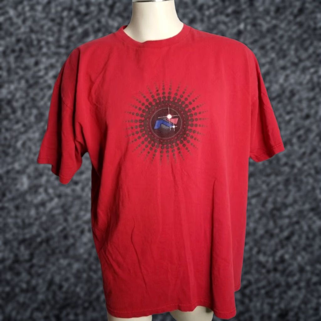Nautica VINTAGE Nautica Sport Tech Red S/S T Shirt XL Mens United States 90s Crew Neck 100% Cotton Graphic Tee Size US XL / EU 56 / 4 - 1 Thumbnail
