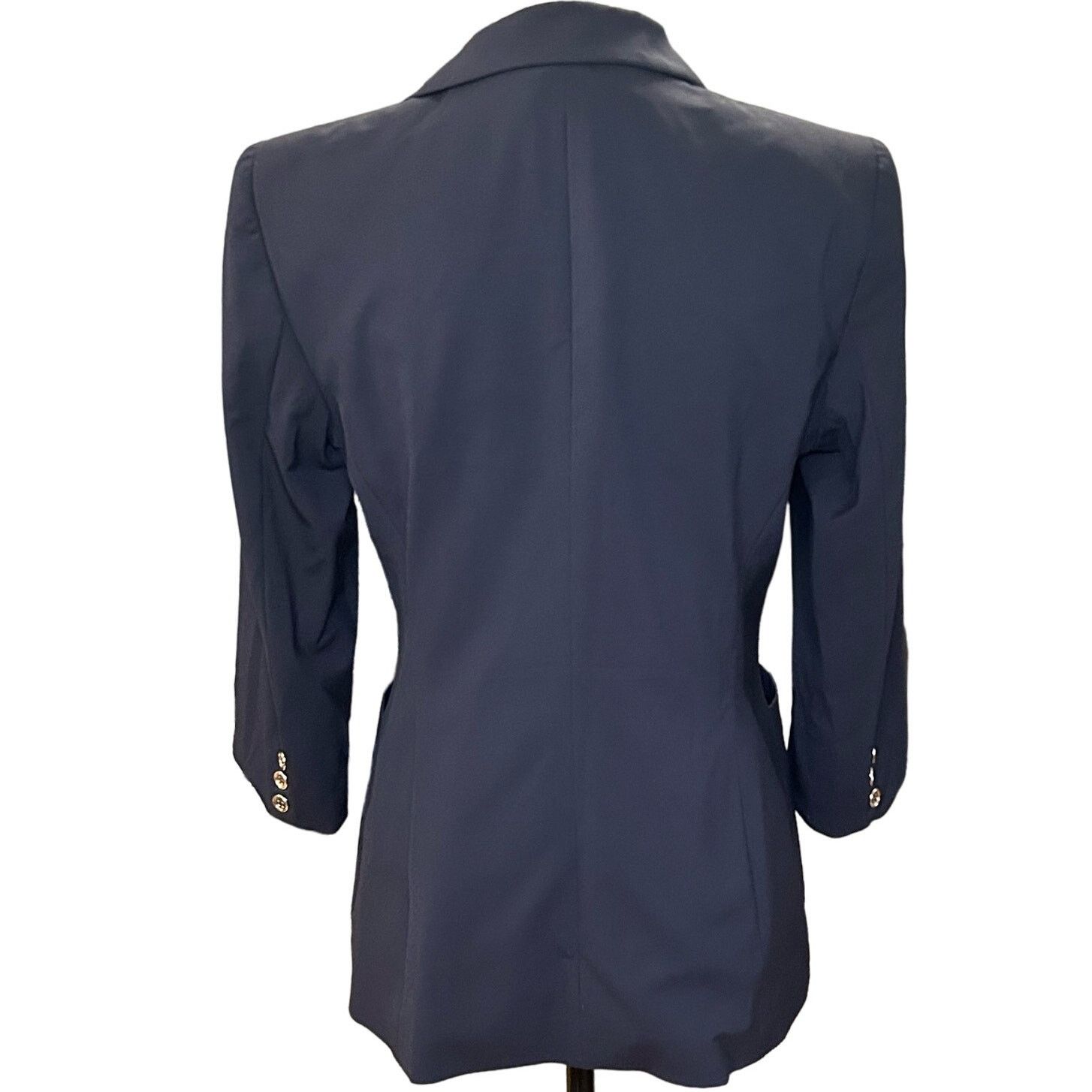 Escada Escada Blazer Black Gold Buttons 2 Button New Wool Classic Size M / US 6-8 / IT 42-44 - 2 Thumbnail