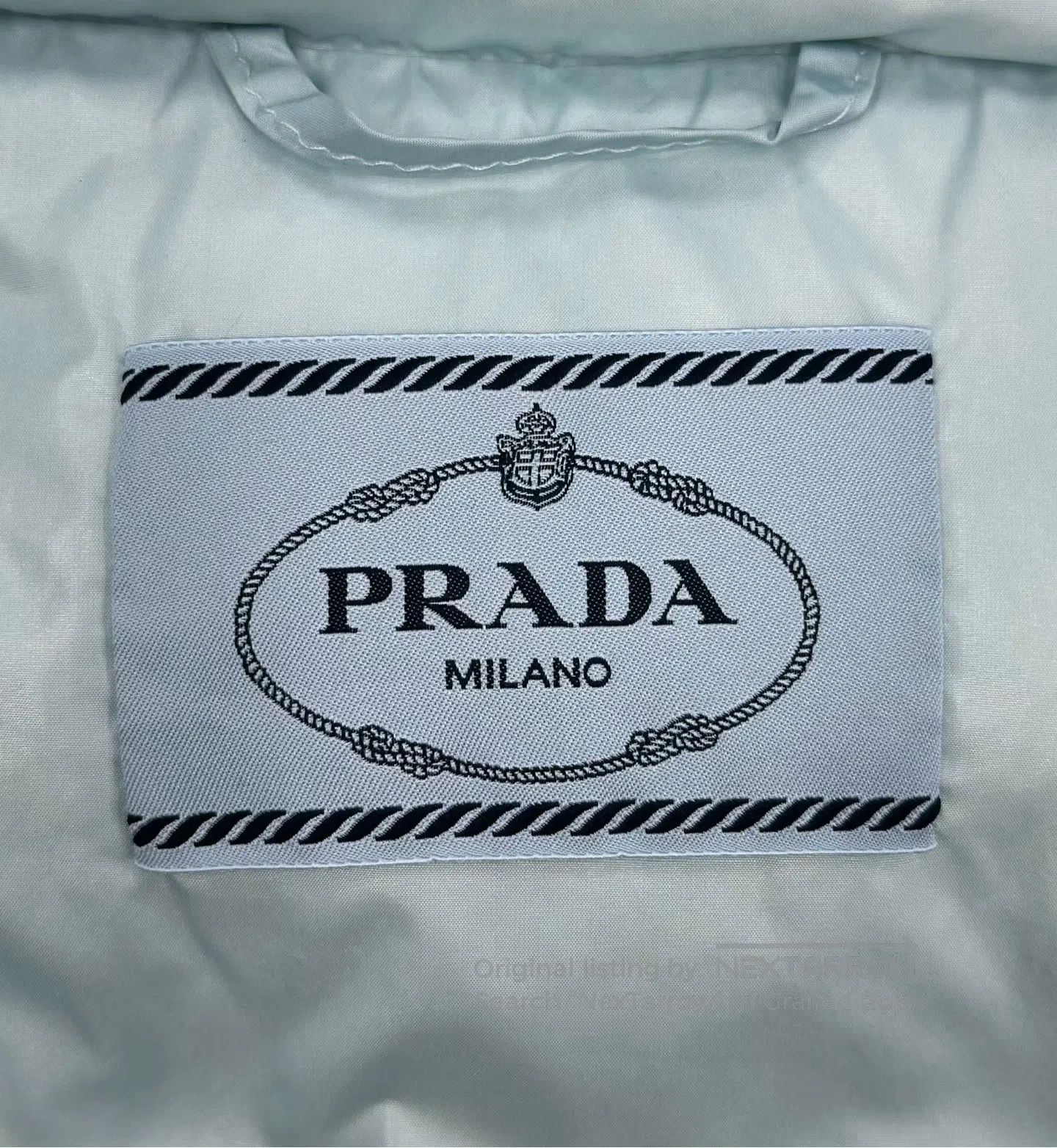 Prada Prada Blue Stand Collar Triangle Logo Down Jacket| Size XS / US 0-2 / IT 36-38 - 3 Thumbnail