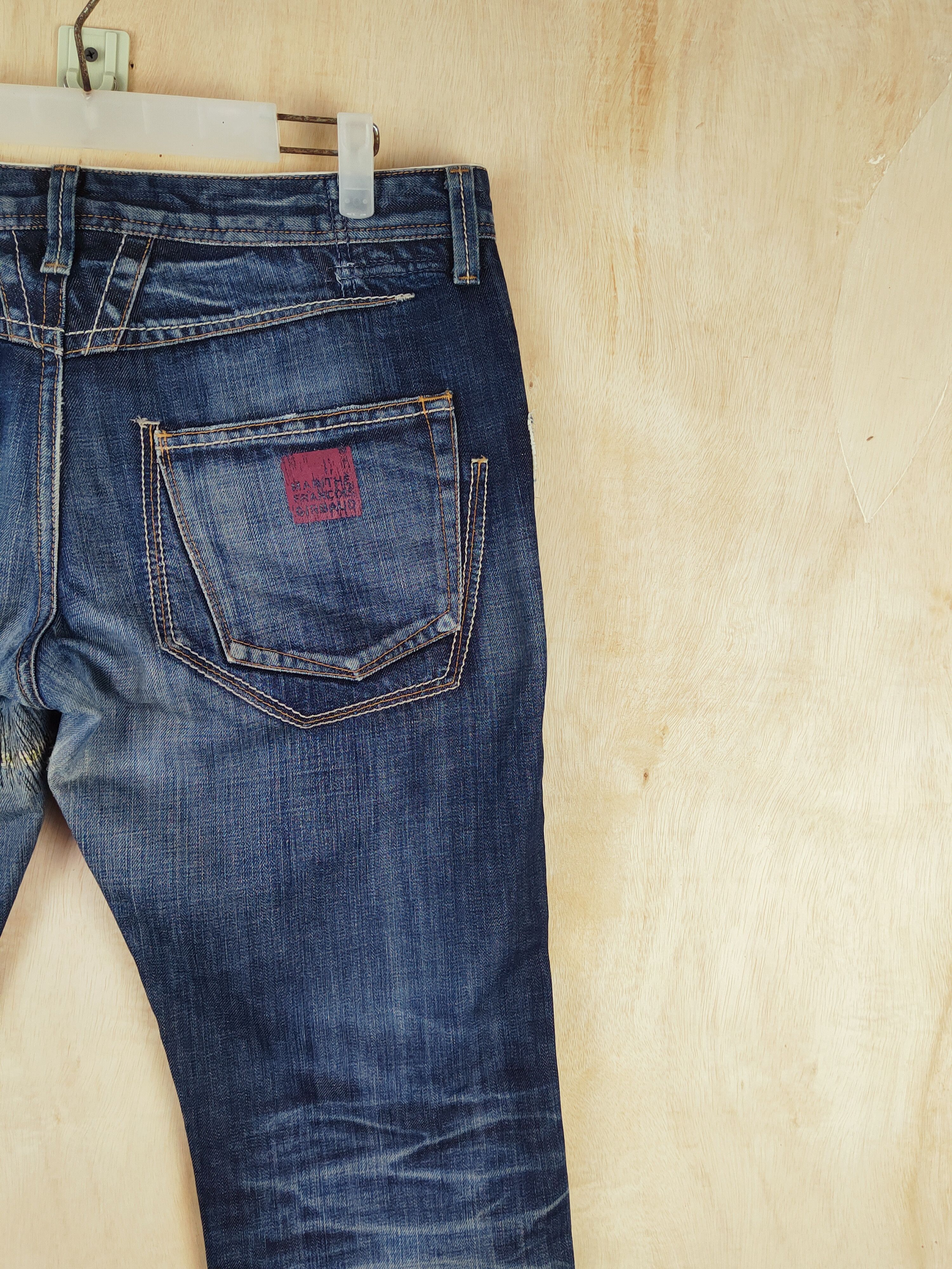 Marithe + Francois Girbaud Marithe Francois Girbaud Blue Distressed Ripped Jeans #S2671 Size US 34 / EU 50 - 12 Thumbnail