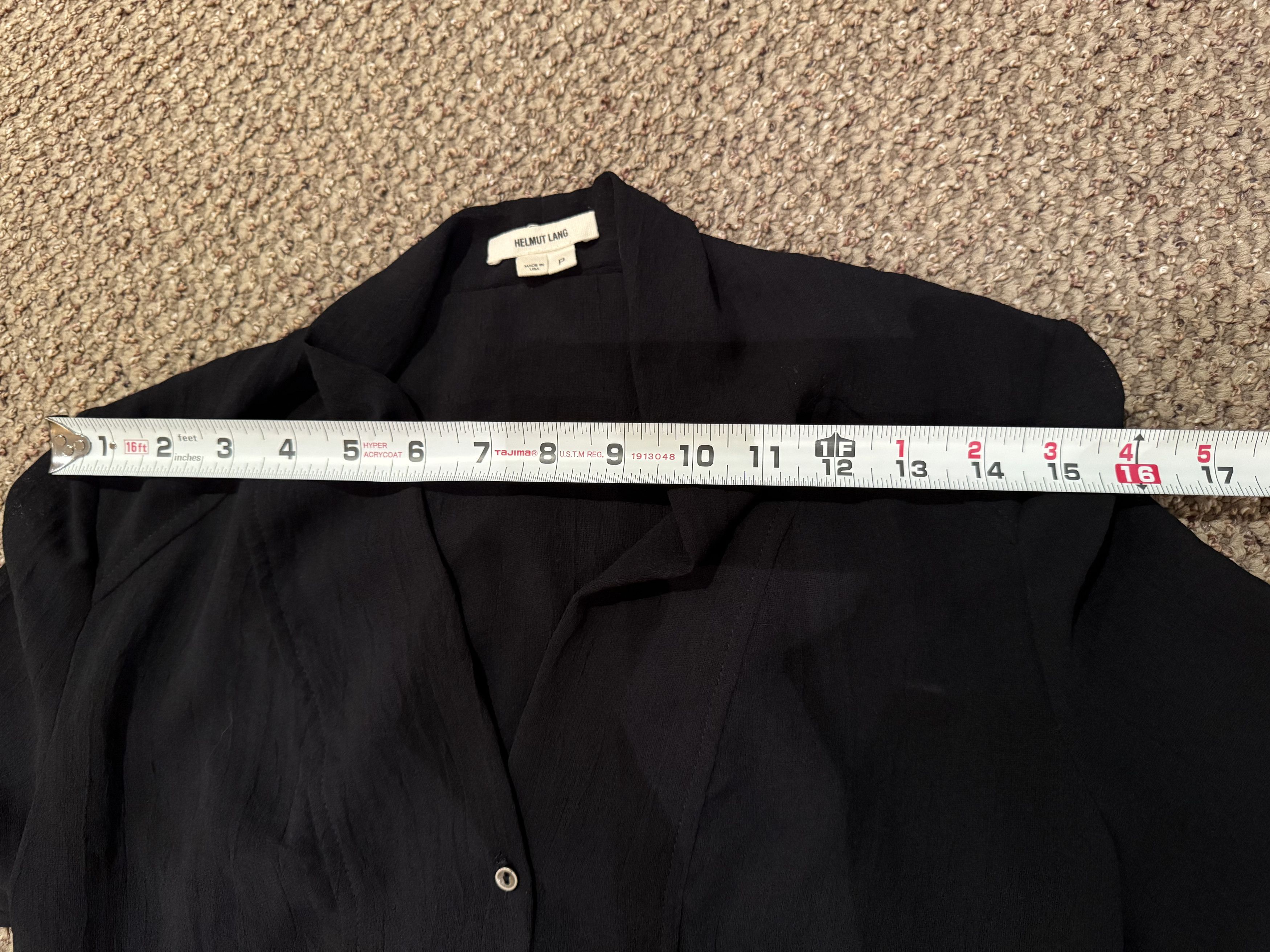 Helmut Lang Helmut Lang Draped Black Shirt (Size P) Size XS / US 0-2 / IT 36-38 - 6 Thumbnail