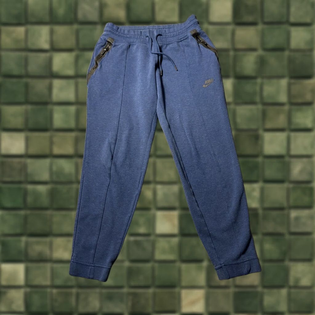 Nike VINTAGE NIKE Tech Sweatpants Women Small Blue Fleece Lined 803575 Size 28" / US 6 / IT 42 - 1 Thumbnail