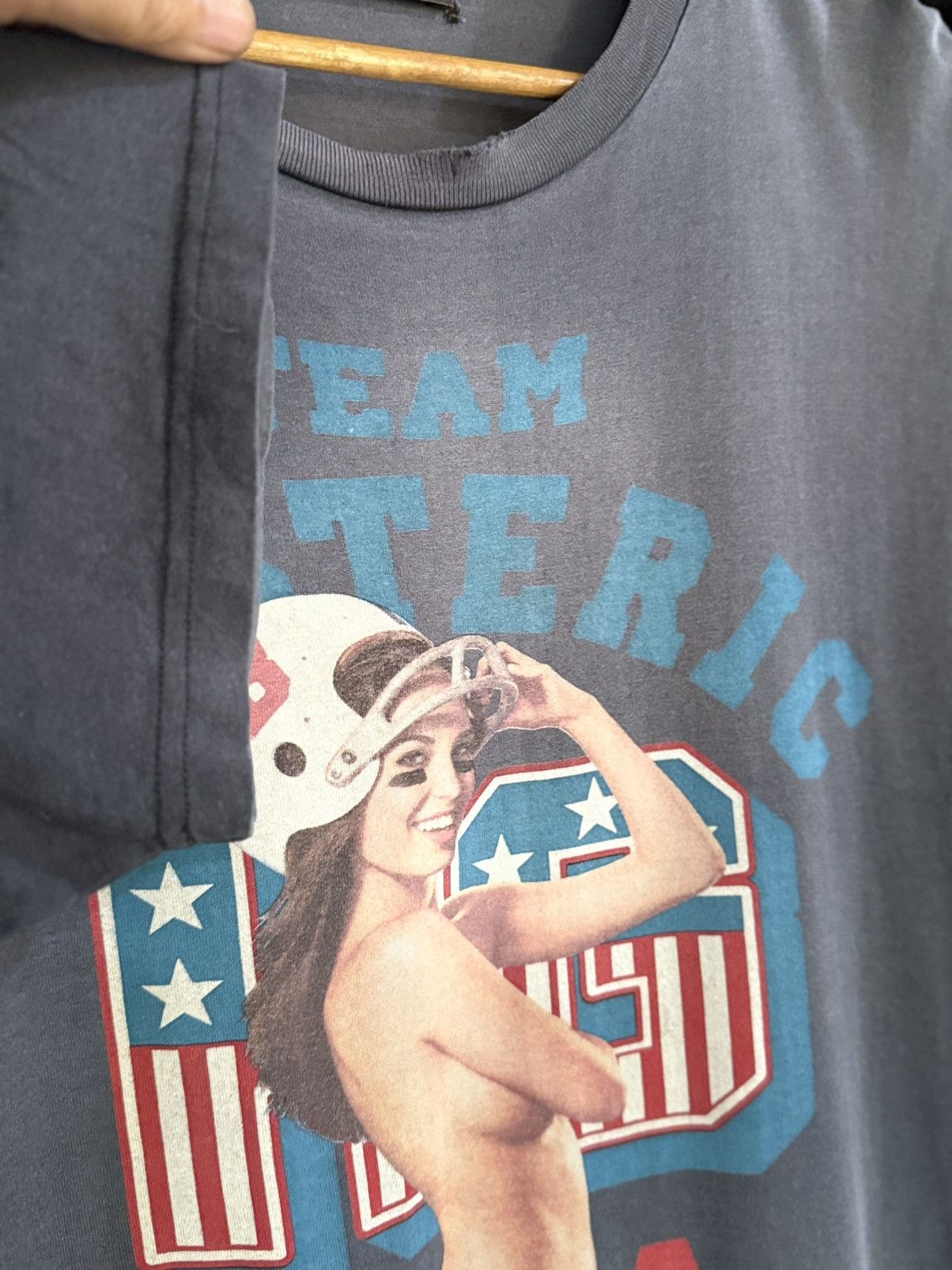 Hysteric Glamour × Playboy Thrashed Hysteric Glamour X Playboy Team Usa Sun Faded Tee Size US M / EU 48-50 / 2 - 7 Thumbnail