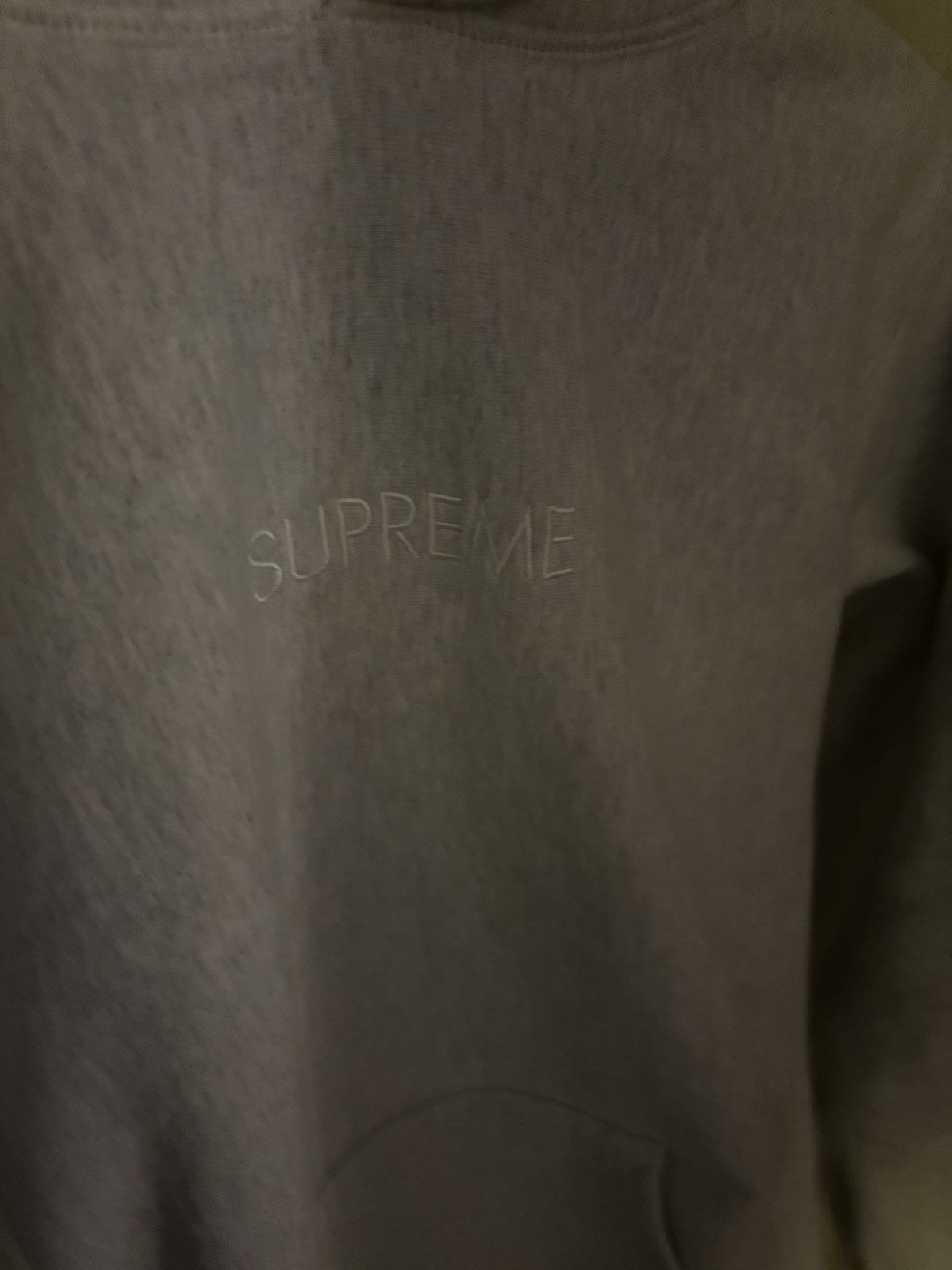 Supreme Grey Supreme hoodie white Supreme text Size US M / EU 48-50 / 2 - 2 Thumbnail