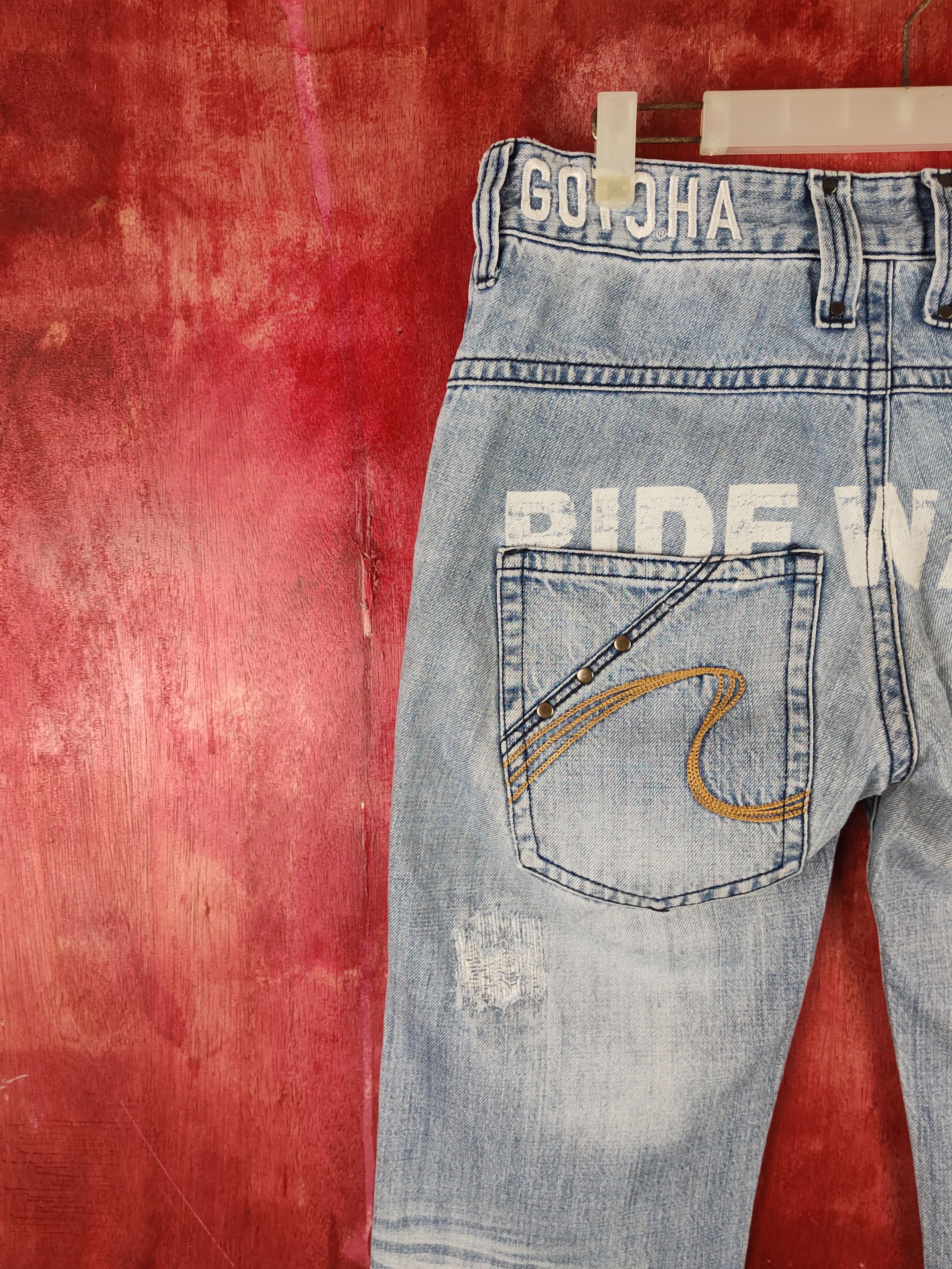 Gotcha Gotcha Blue Distressed Multipocket Denim #S1615 Size 32" / US 10 / IT 46 - 11 Thumbnail