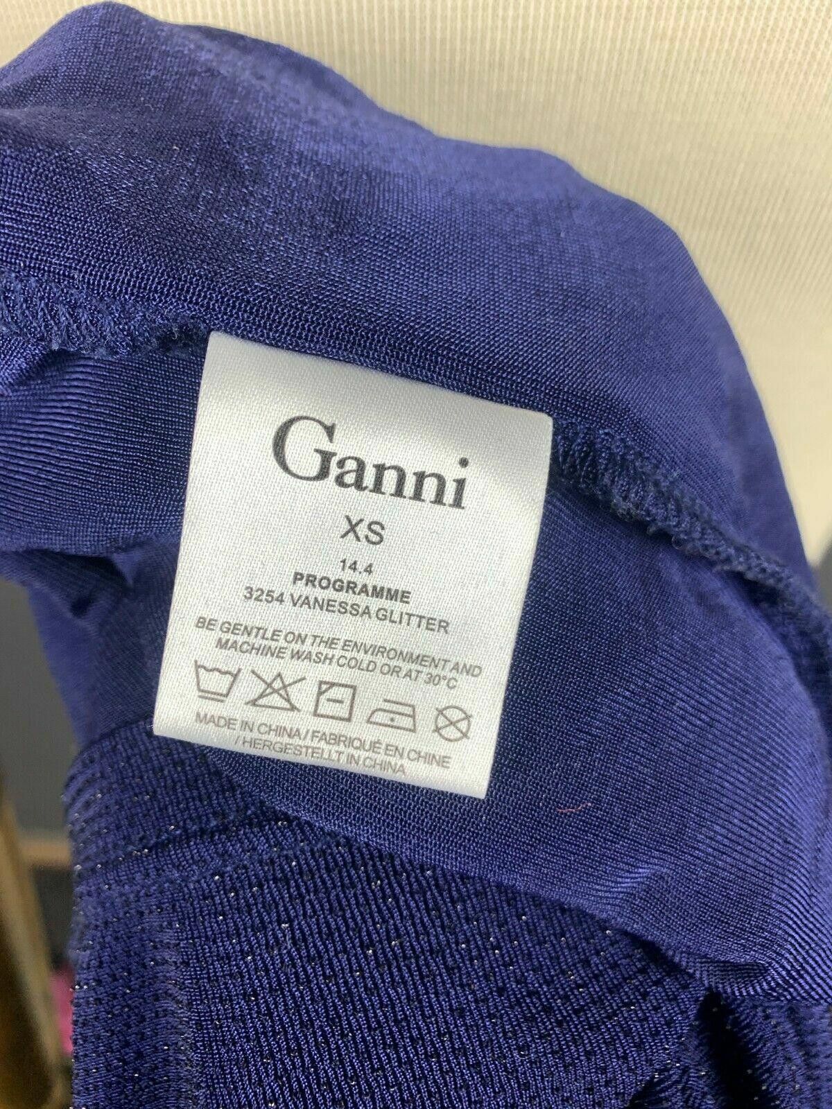 Gianni Valentino Ladies Ganni Blue Long Sleeve V-Neck A-Line Dress Size XS Size XS / US 0-2 / IT 36-38 - 8 Thumbnail
