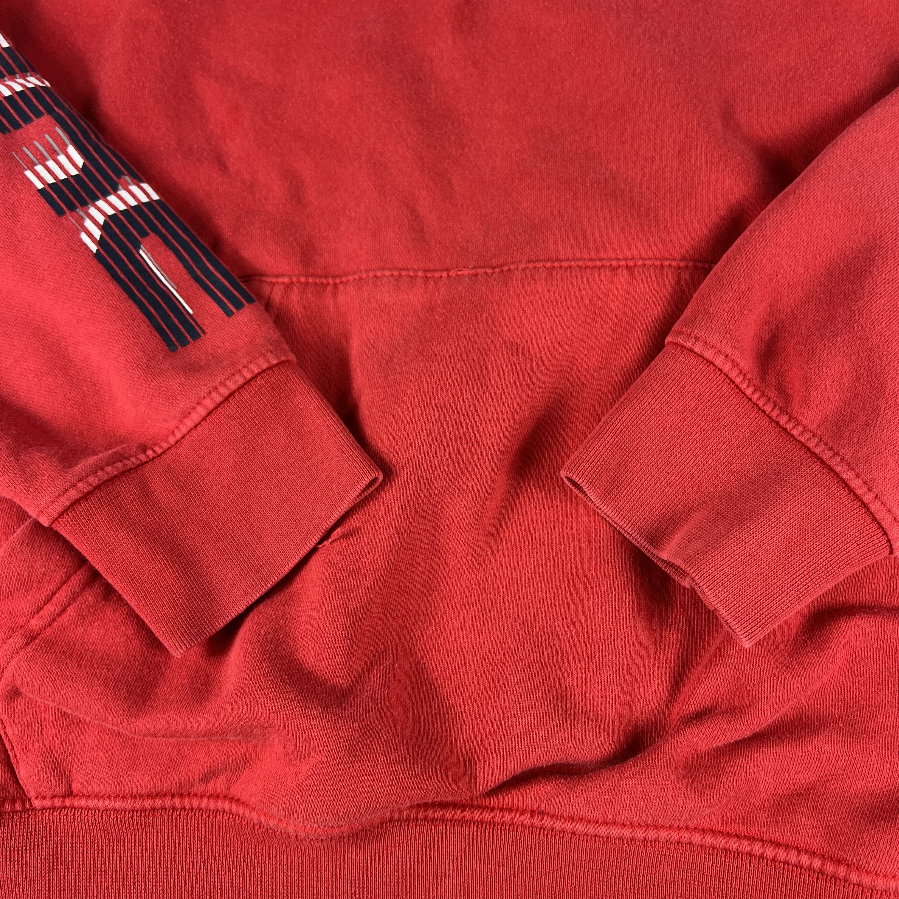 Nike Nike Sweatshirt Red Faded Check Chest Swoosh Logo Hoodie Size US L / EU 52-54 / 3 - 4 Thumbnail