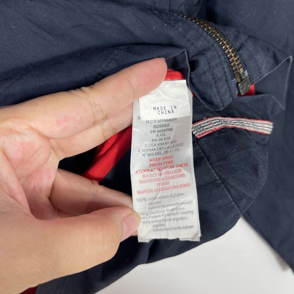 Burberry Vintage Burberry Kids Hooded Jacket Nova Check Navy Zip Up Size US XXS / EU 40 - 6 Thumbnail