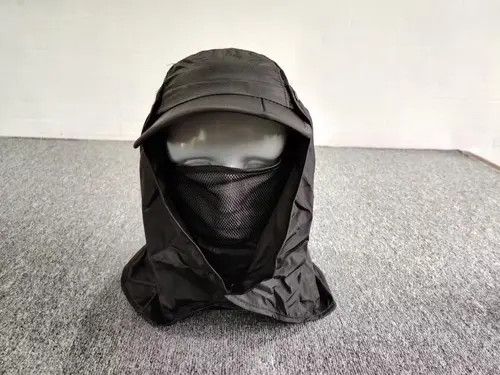 Japanese Brand Gangsta Mesh Camp Hat With Facemask Black Color Size ONE SIZE - 2 Thumbnail