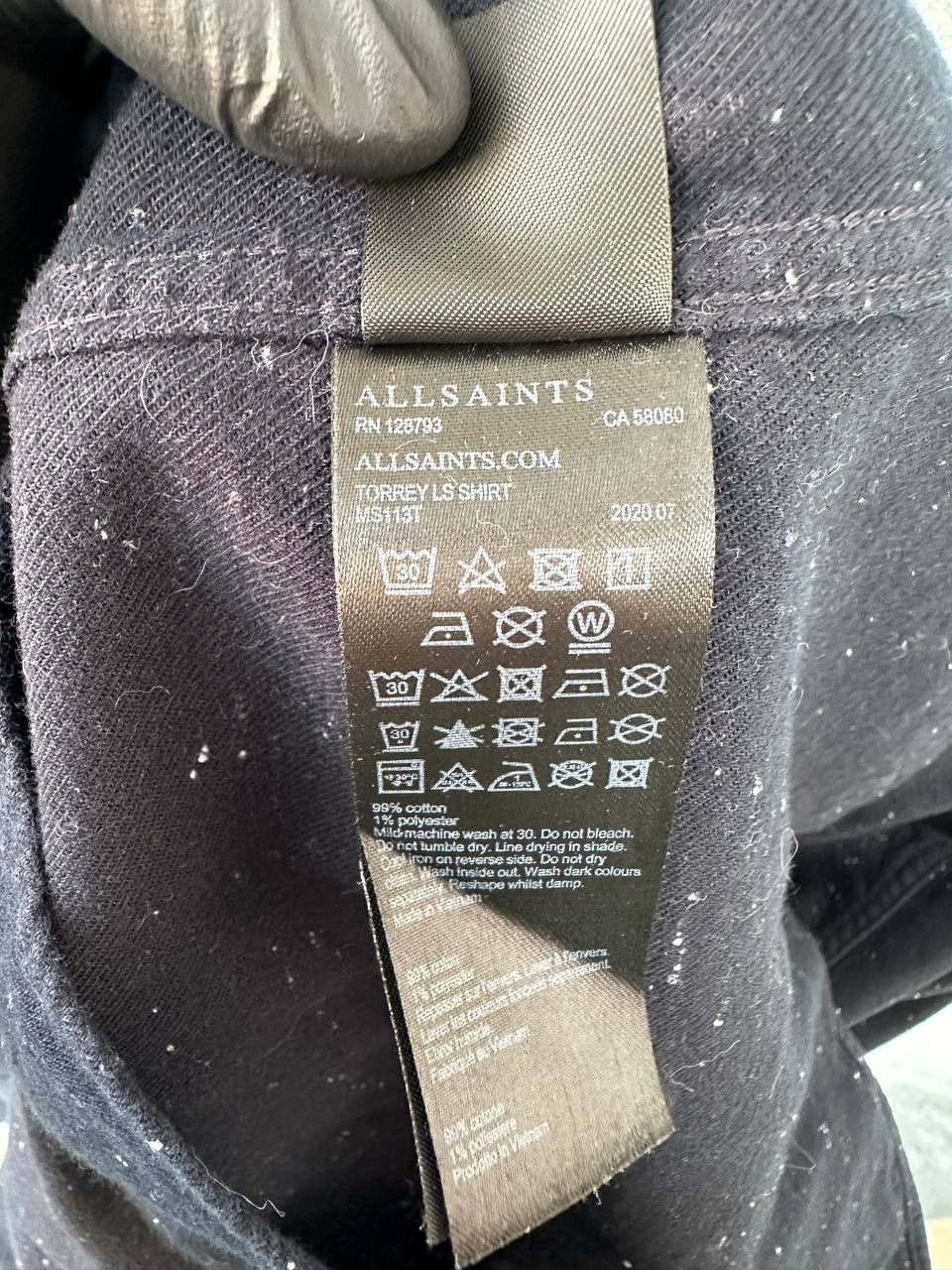 Allsaints ALLSAINTS Torrey Shirt Flannel Long Sleeve Black Button Up Size US M / EU 48-50 / 2 - 13 Thumbnail