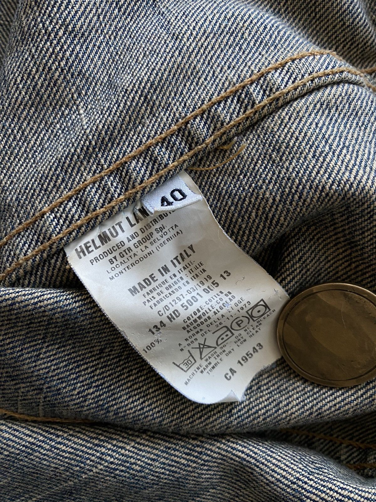 Helmut Lang 1993 Helmut Lang Rider Denim jacket vintage Size S / US 4 / IT 40 - 10 Thumbnail