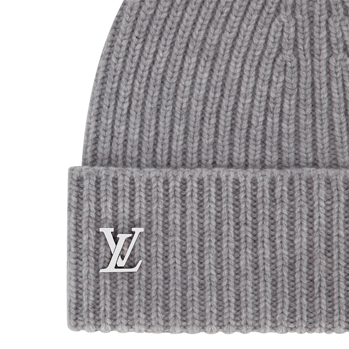 Louis Vuitton Monogram LV Beanie, White, One Size
