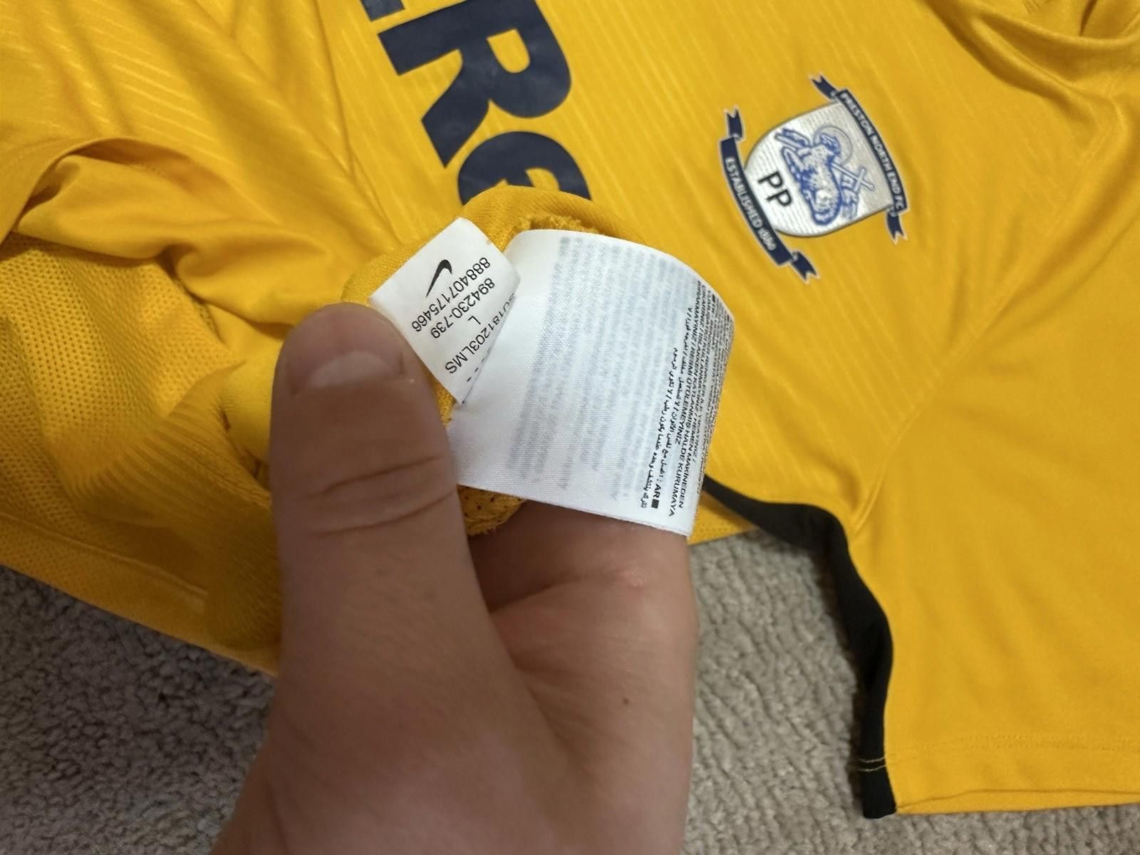 Nike Nike 2018-19 Preston North End Football Shirt Soccer Jersey Size US L / EU 52-54 / 3 - 6 Thumbnail