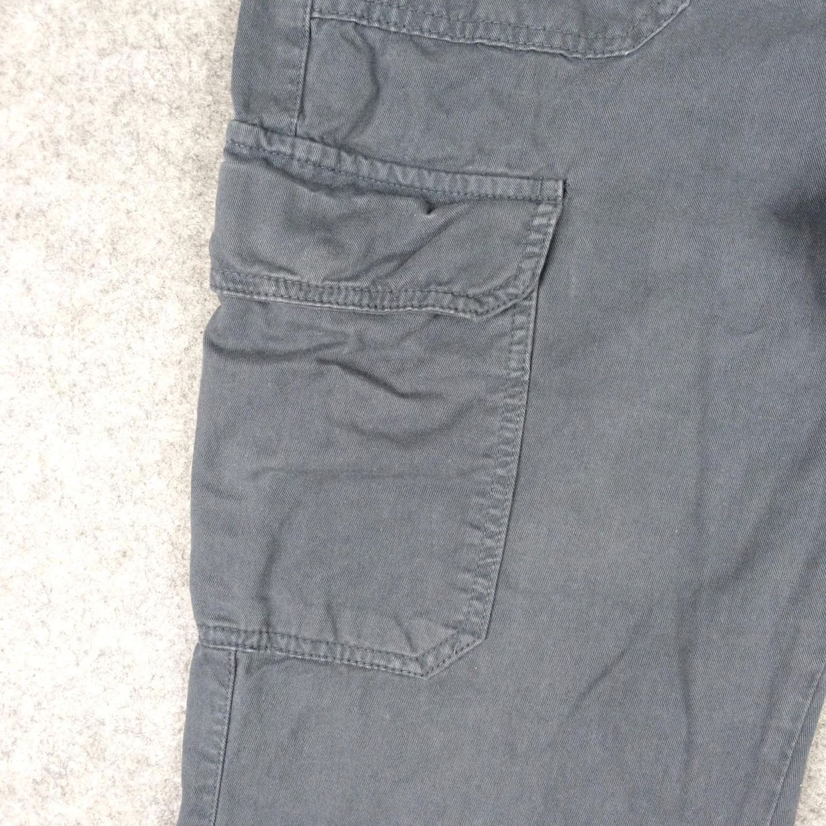 Zara Zara Cargo Pants Womens 6 Gray Cotton Twill Cargo Pockets Straight Leg Casual Size 28" / US 6 / IT 42 - 3 Thumbnail