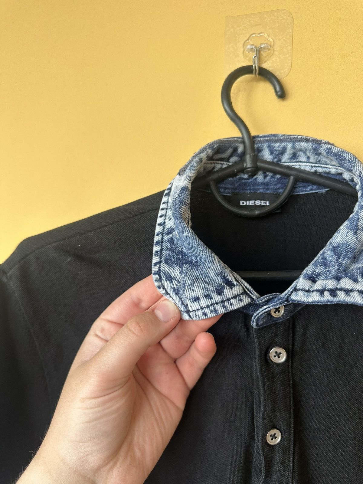 Diesel × Vintage Vintage Diesel Polo Shirt Men's L Blue Denim Cotton Y2K Size US L / EU 52-54 / 3 - 2 Thumbnail