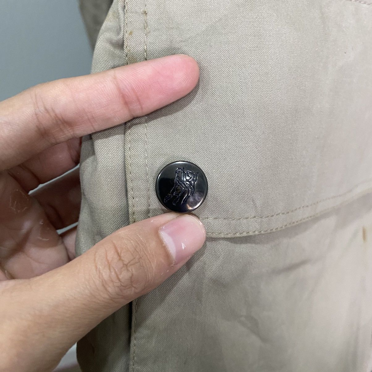 Burberry Vintage Burberry Corduroy Collar Hunting Canvas Field Jacket Size US L / EU 52-54 / 3 - 11 Thumbnail