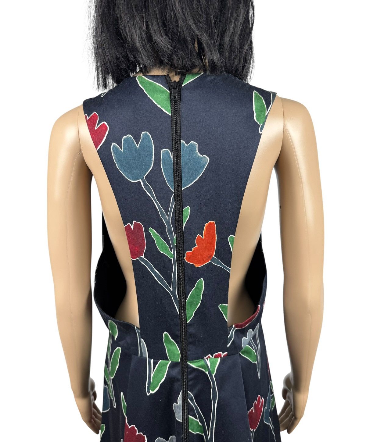 Alice + Olivia Alice + Olivia Tulip Printed High Low Cotton Dress Beckie Size L / US 10 / IT 46 - 10 Thumbnail
