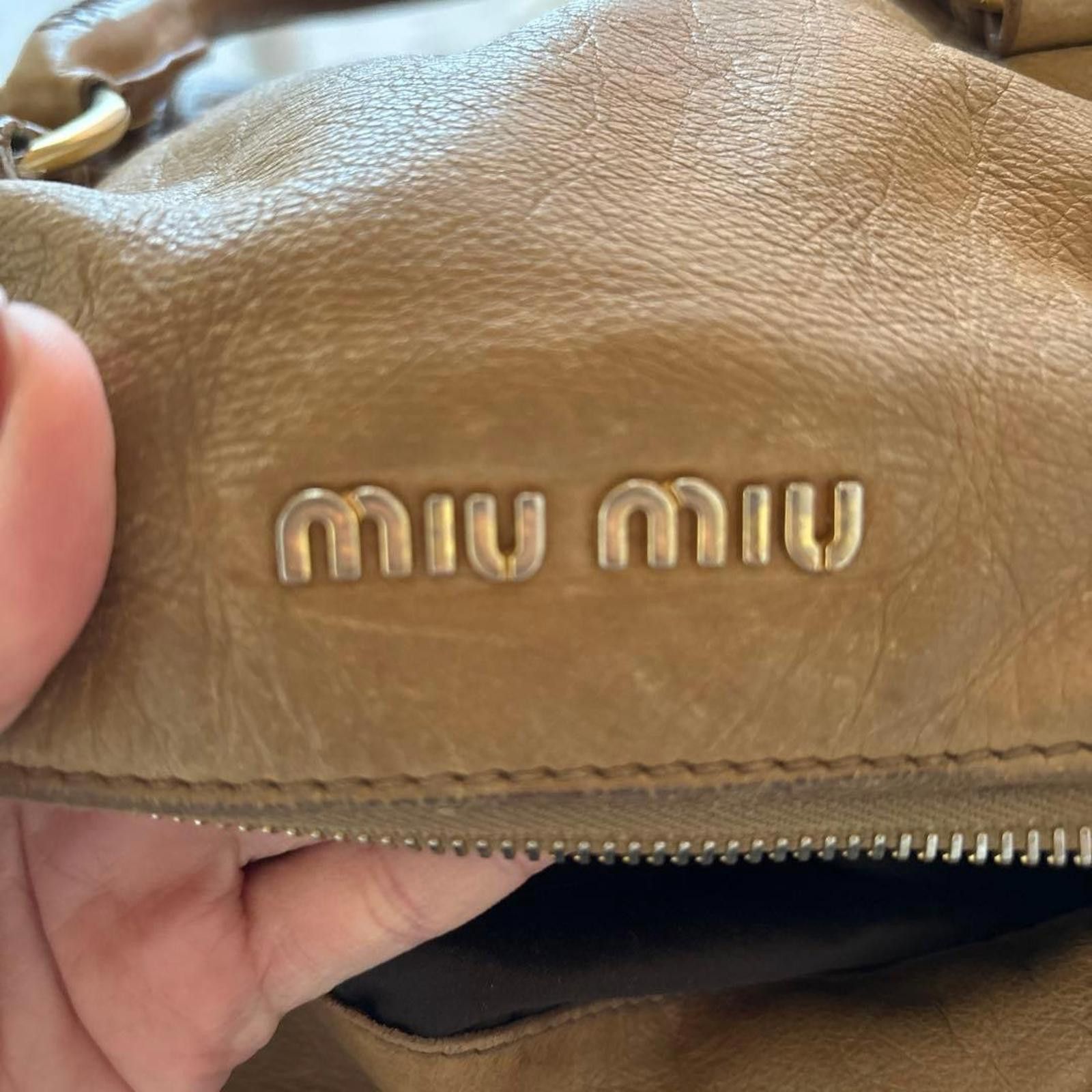 Miu Miu Miu Miu - Vitello Tan Leather Handbag Size ONE SIZE - 4 Thumbnail