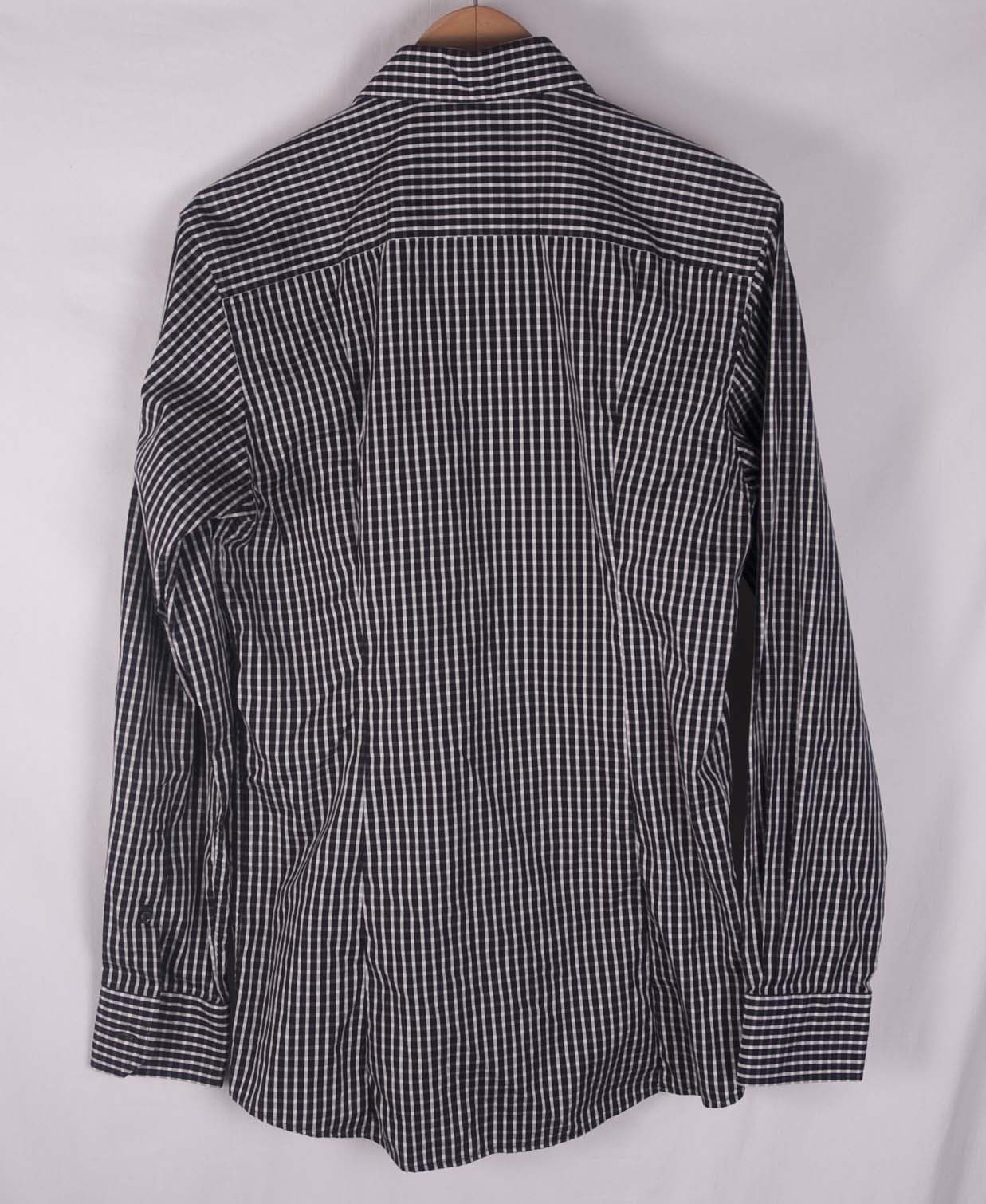 Eton Eton Shirt Contemporary Black Gray Plaid Size 15.75 /40 Size 40R - 6 Thumbnail