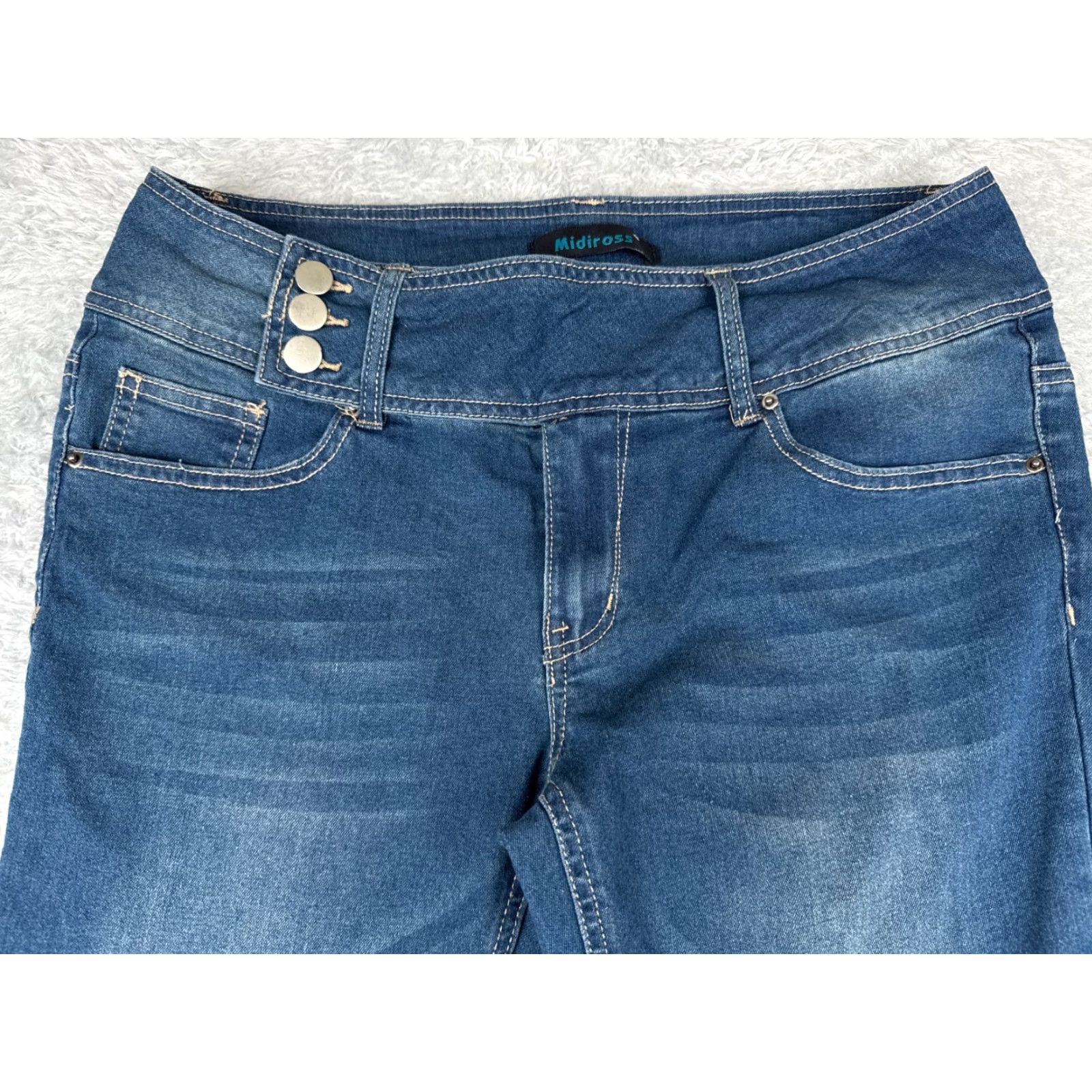 Old Navy Old Navy Jeans Women 31 Blue Denim Flared Mid Rise Cotton Blend 31x31 Midiross Jeans Women 31 Blue Denim Flared Mid Rise Cotton Blend 31x31 Size 24" / US 00 / IT 34 - 4 Thumbnail