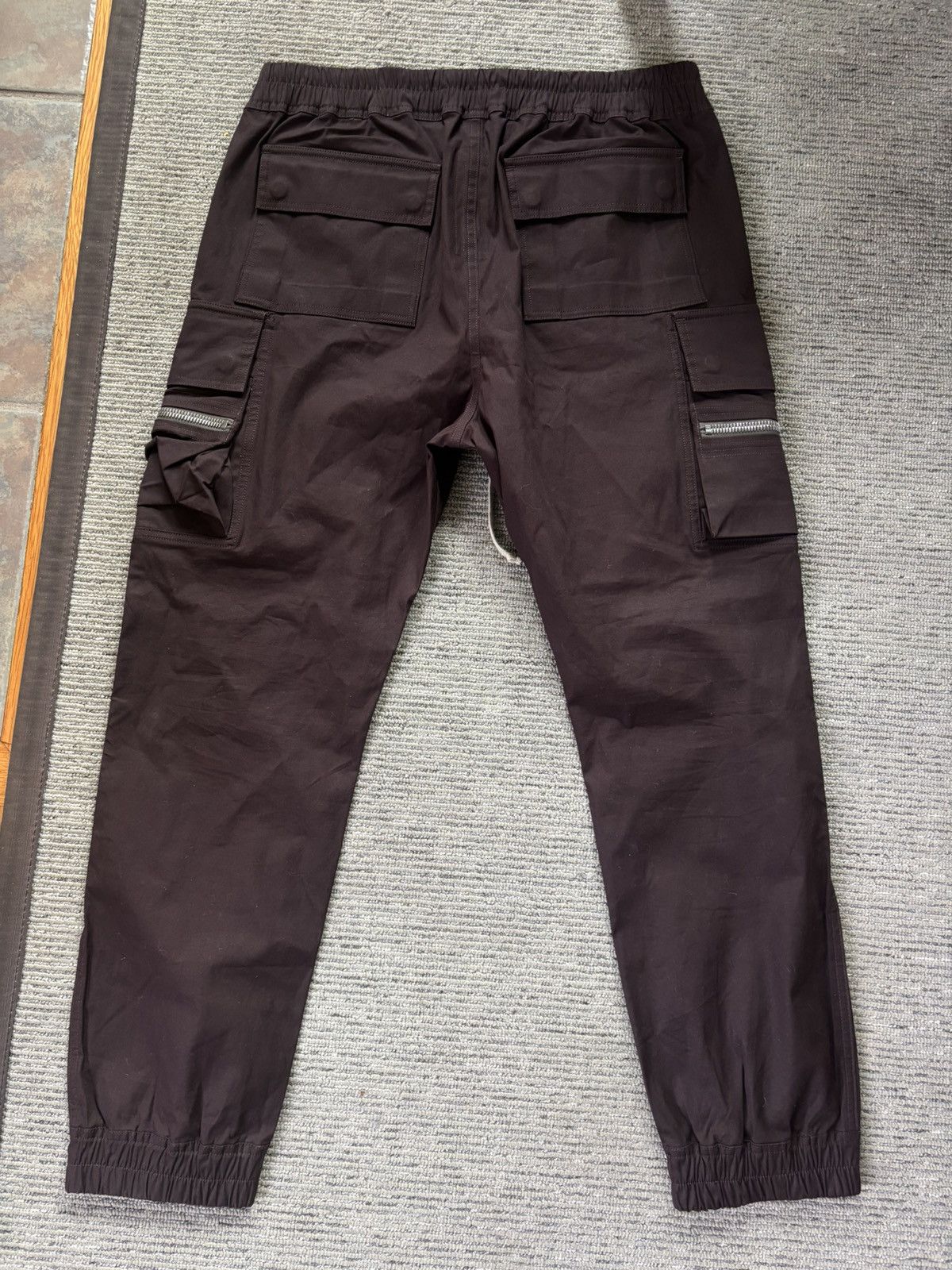 Rick Owens SS22 Oxblood Zip Cargo Pants Size US 33 - 3 Thumbnail