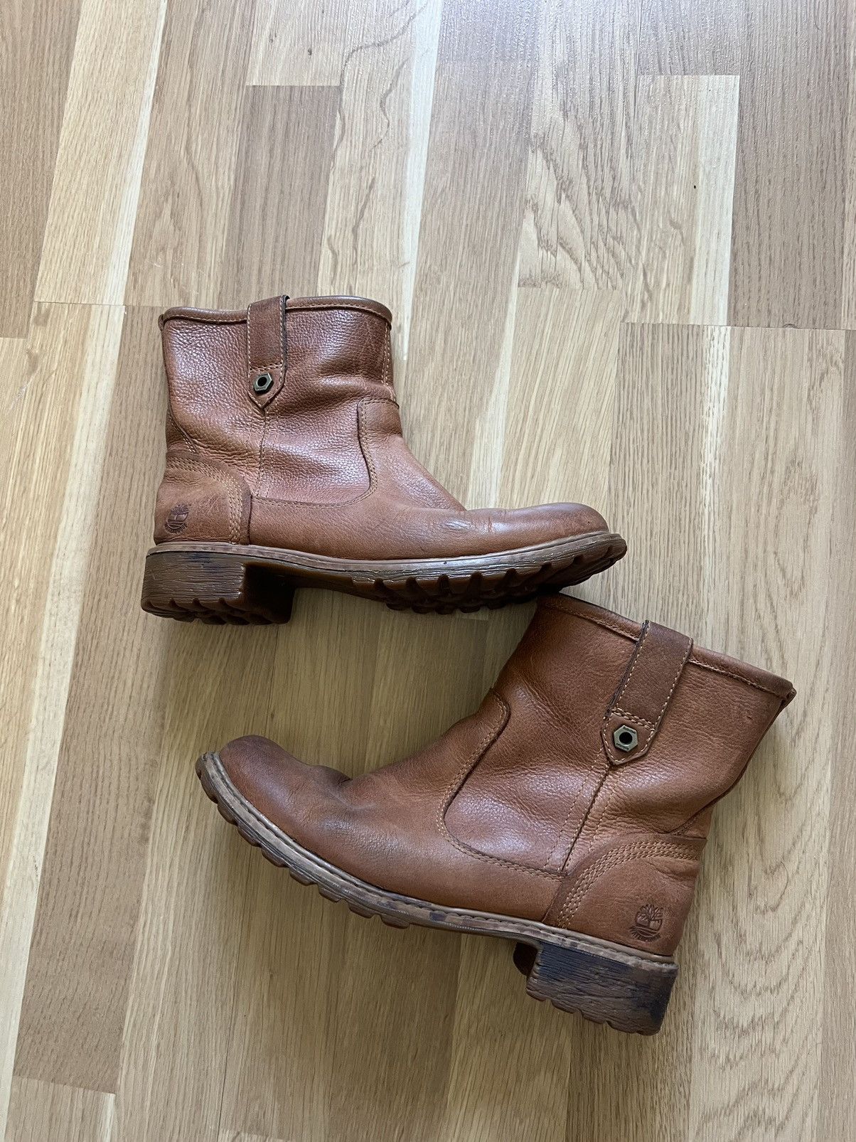 USA製 90s Timberland leather shoes Vintage Timberland cowboy leather boots as98 style 90s brown