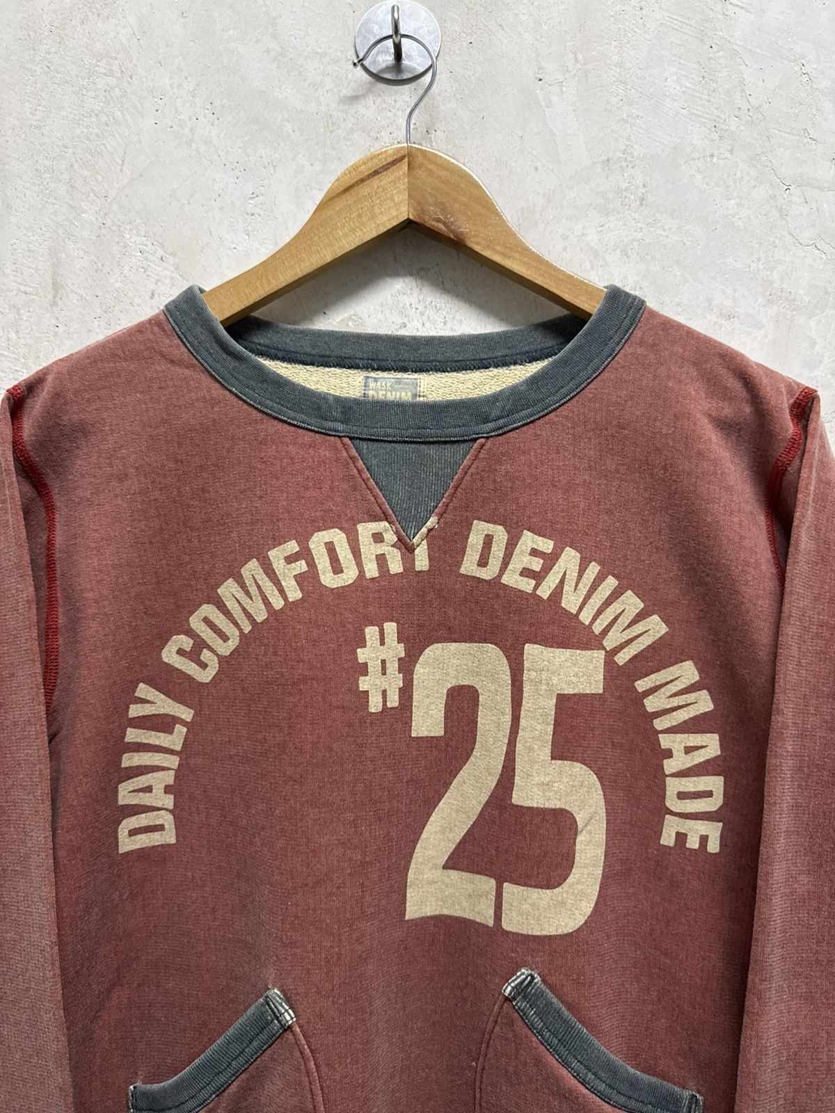 Japanese Brand 2000s Archive Wask Denim 40s Style Sweatshirt Size US S / EU 44-46 / 1 - 2 Thumbnail