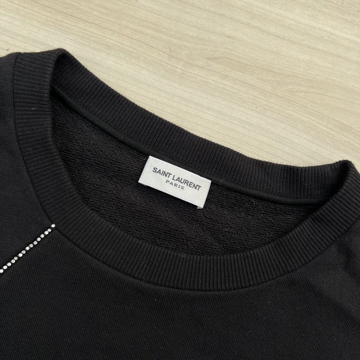 Saint Laurent Paris Saint Laurent Hedi Slimane Swarovski crew neck sweatshirt. Size US M / EU 48-50 / 2 - 3 Thumbnail