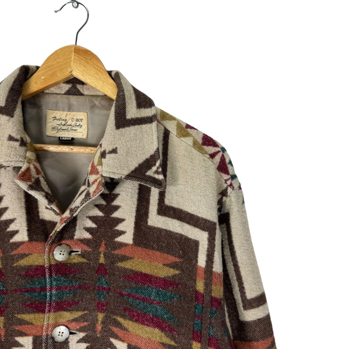 HOMME BOY CO. × Native 🌟C-BOY NATIVE NAVAJO BUTTON JACKET LIKE PENDLETON Size US L / EU 52-54 / 3 - 3 Thumbnail
