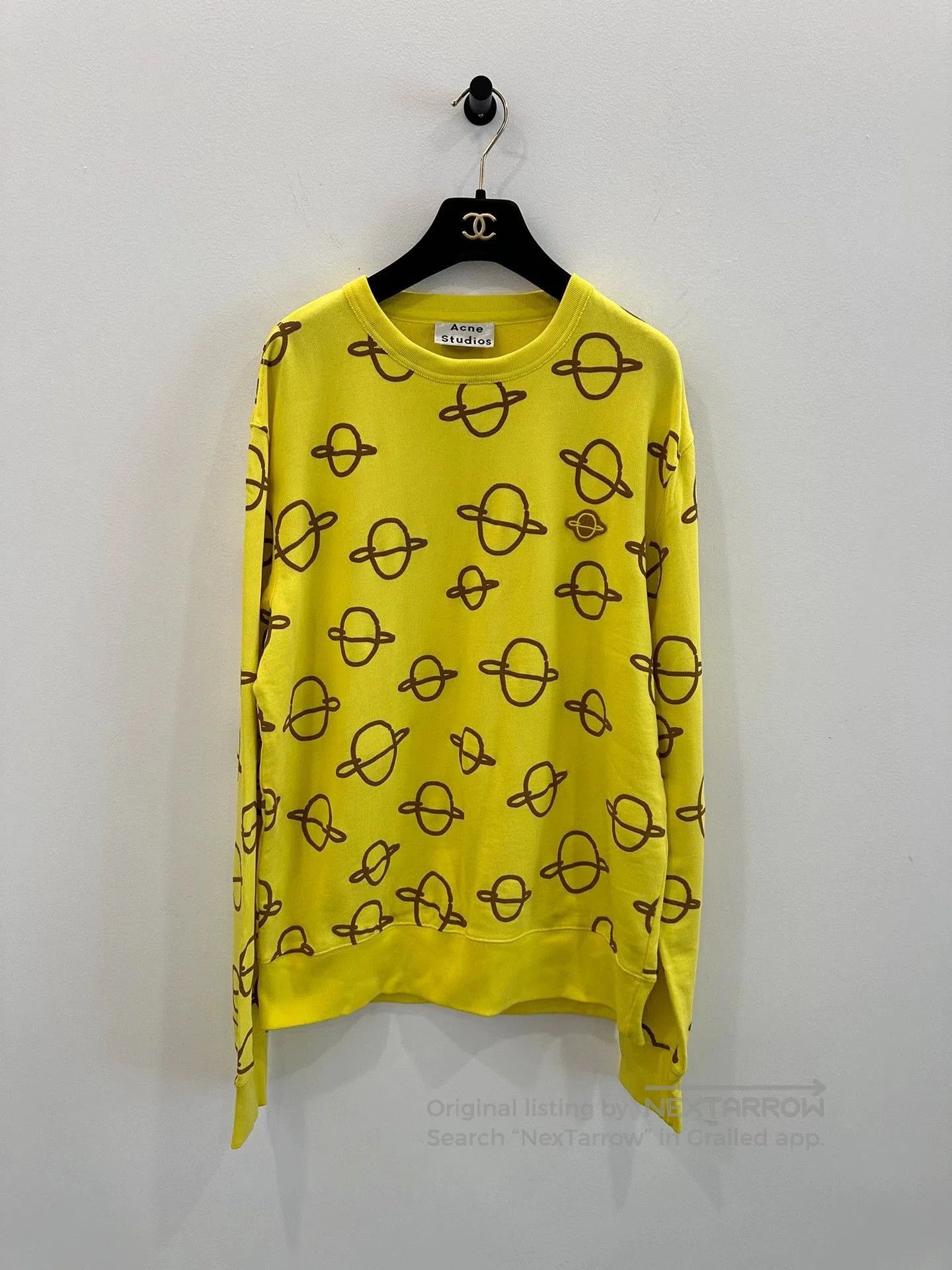 Acne Studios Acne Studios Planet Print Yellow Sweatshirt. Size US L / EU 52-54 / 3 - 1 Thumbnail