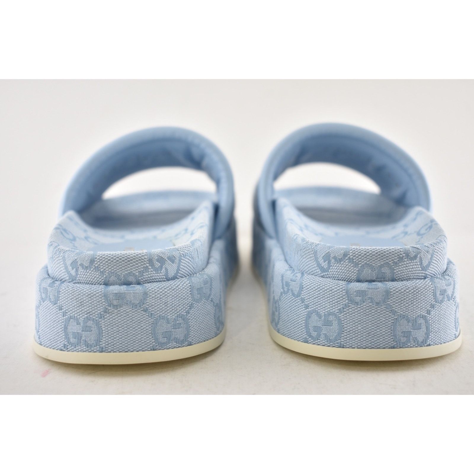 Gucci Gucci Light Blue GG Monogram Platform Slide Sandal 39.5 Size US 9.5 / IT 39.5 - 17 Thumbnail