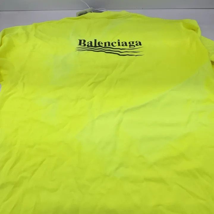 Balenciaga Balenciaga Logo Print Wave Short Sleeve T-Shirt 0079-2507 Size US M / EU 48-50 / 2 - 9 Thumbnail