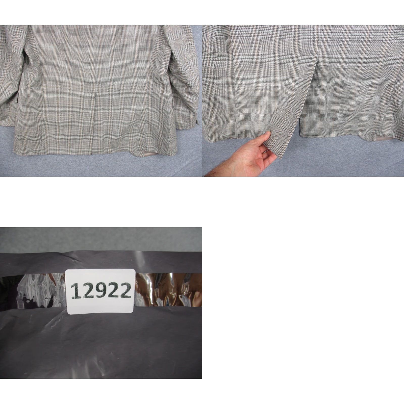 Chaps VINTAGE Chaps Blazer Wool Suit Jacket Sport Coat 40 Gray Plaid Check Size 40R - 9 Thumbnail