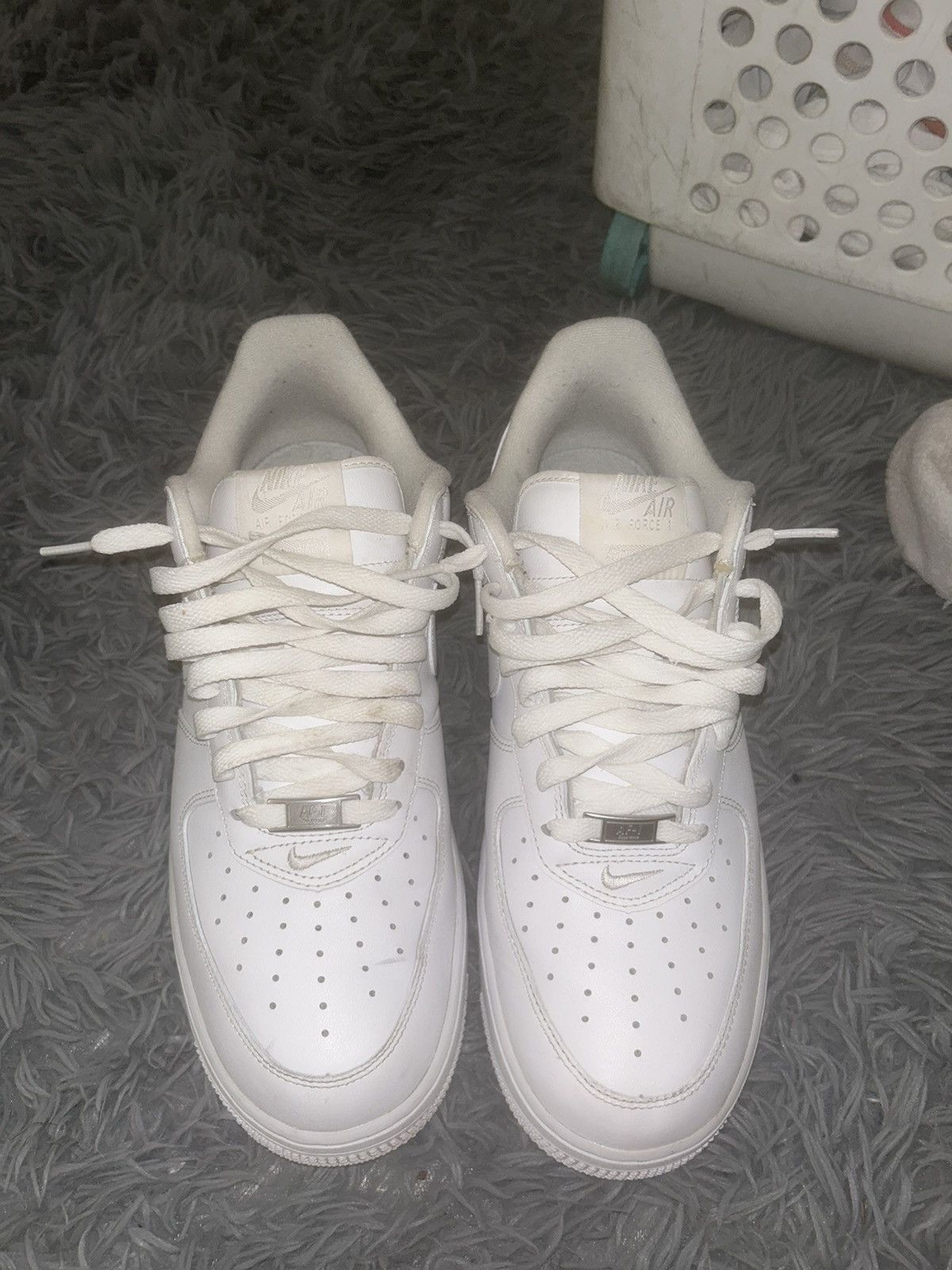 image of Nike x Supreme Af1 Shoes in White, Men's (Size 9.5)