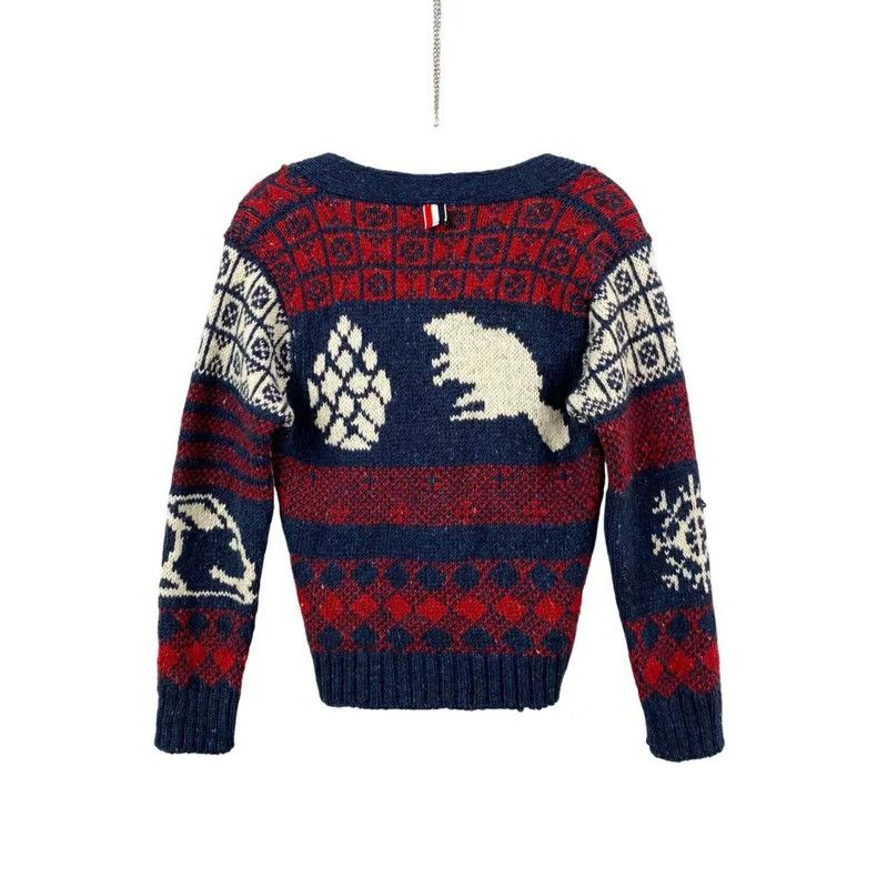 Thom Browne Thom Browne Printed knit sweater Size US XS / EU 42 / 0 - 2 Thumbnail